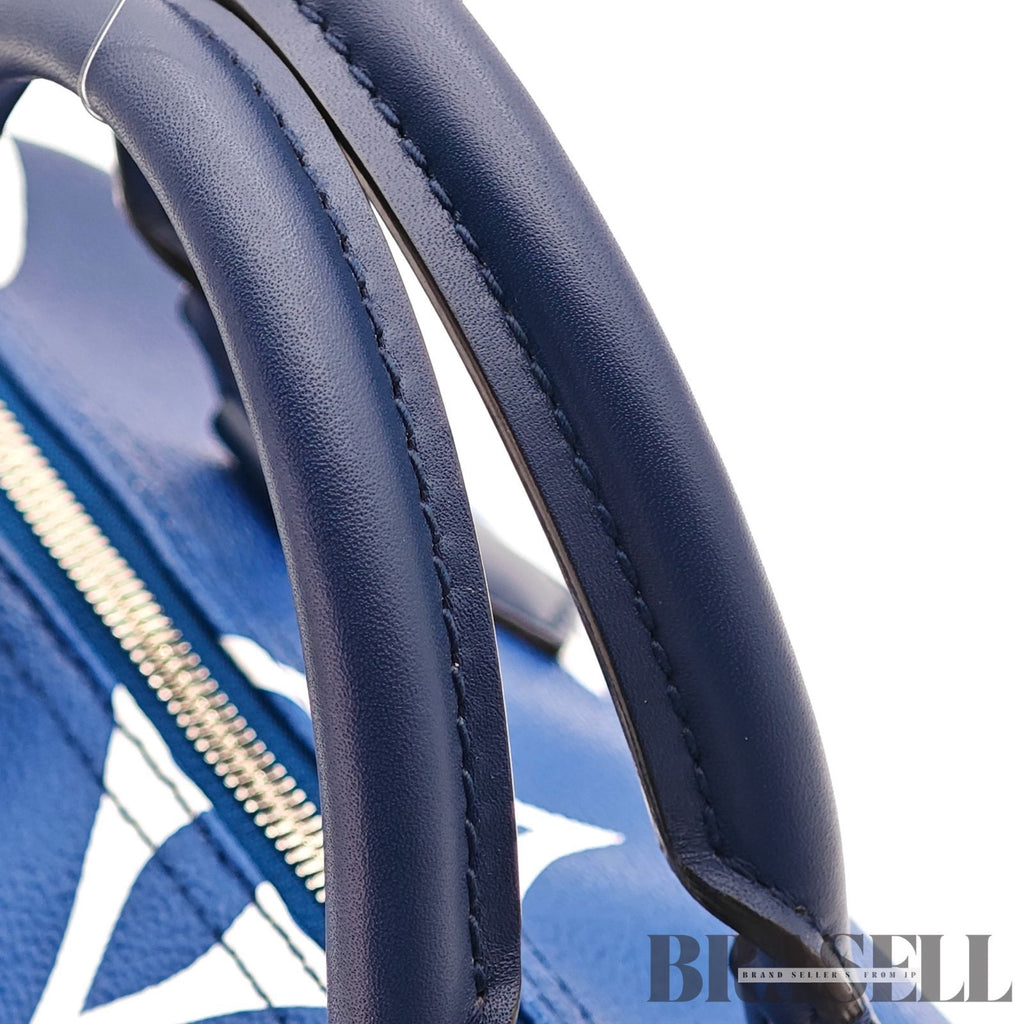 LOUIS VUITTON Speedy Bandouliere M45146 Blue White 2way 【ImportFeeFREE】