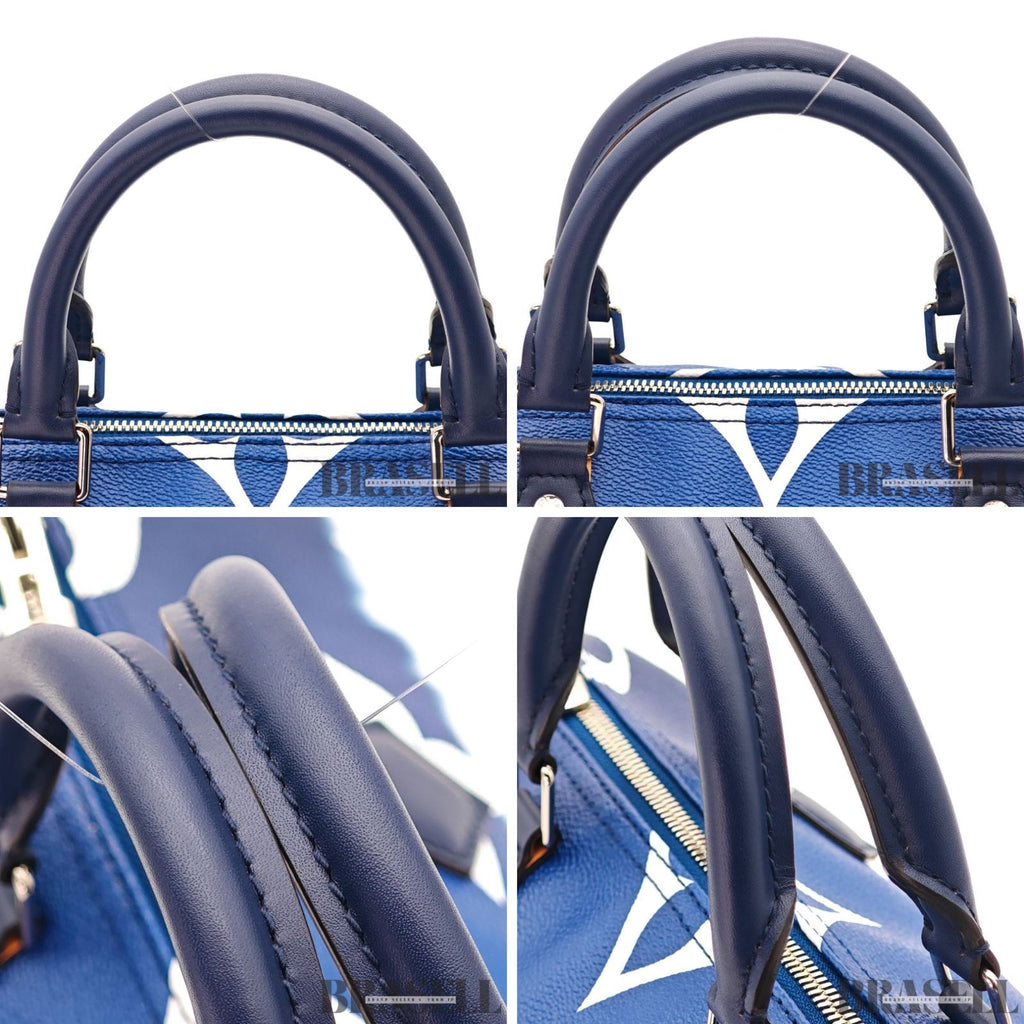 LOUIS VUITTON Speedy Bandouliere M45146 Blue White 2way 【ImportFeeFREE】