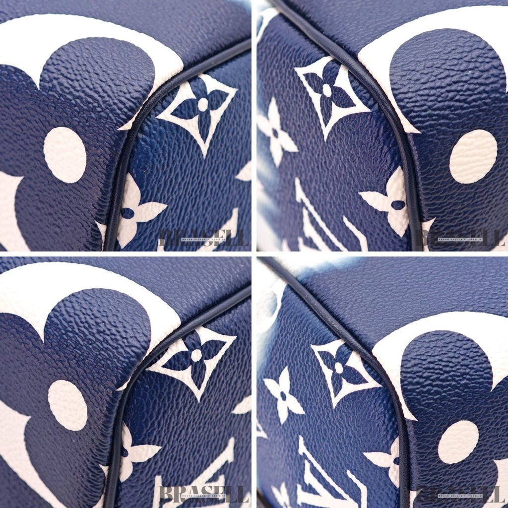 LOUIS VUITTON Speedy Bandouliere M45146 Blue White 2way 【ImportFeeFREE】
