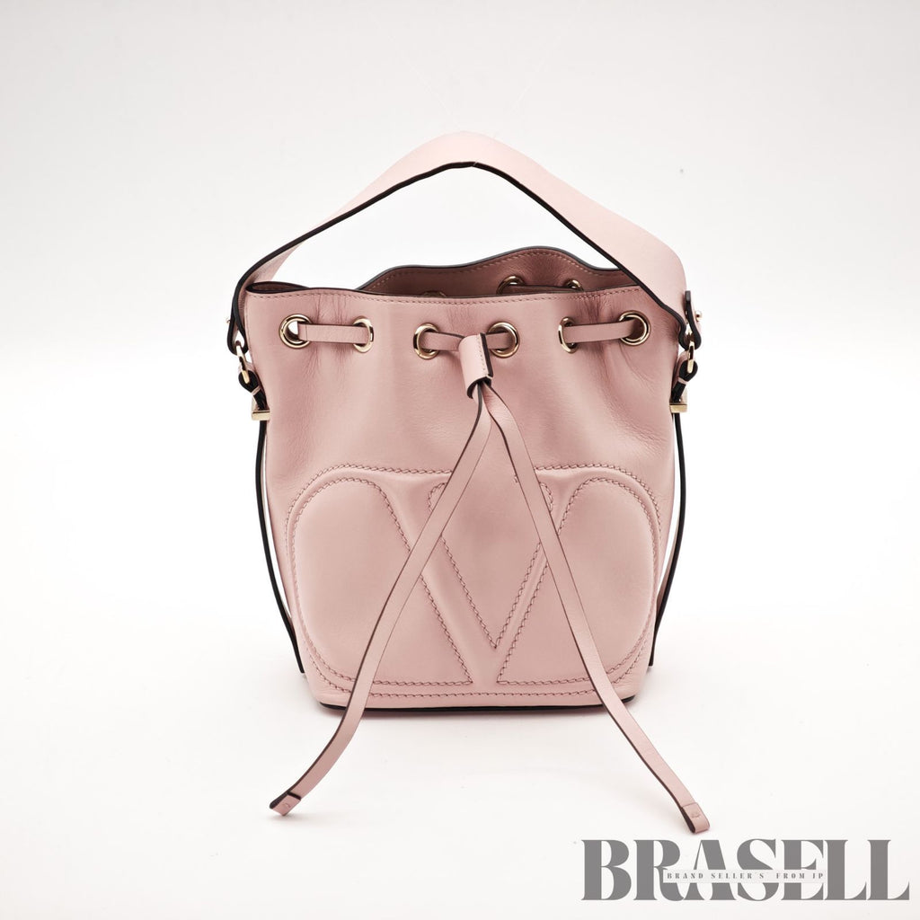 Valentino Garavani Pink Mini Bucket 2Way Handbag Shoulder Bag 【ImportFeeFREE】