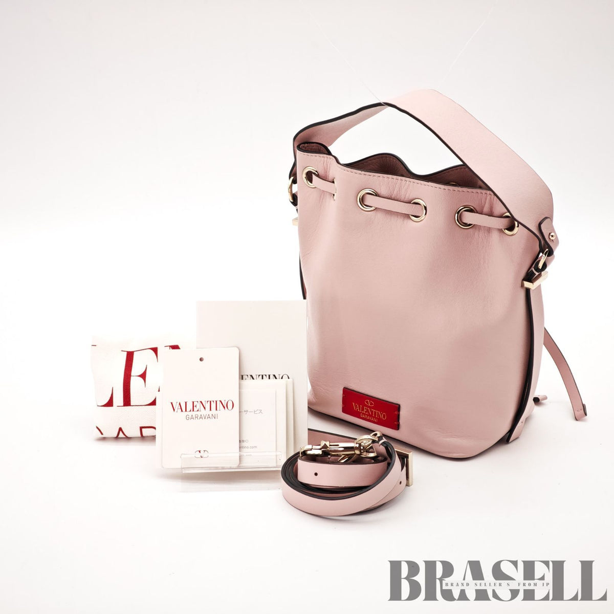 Valentino Garavani Pink Mini Bucket 2Way Handbag Shoulder Bag 【ImportFeeFREE】