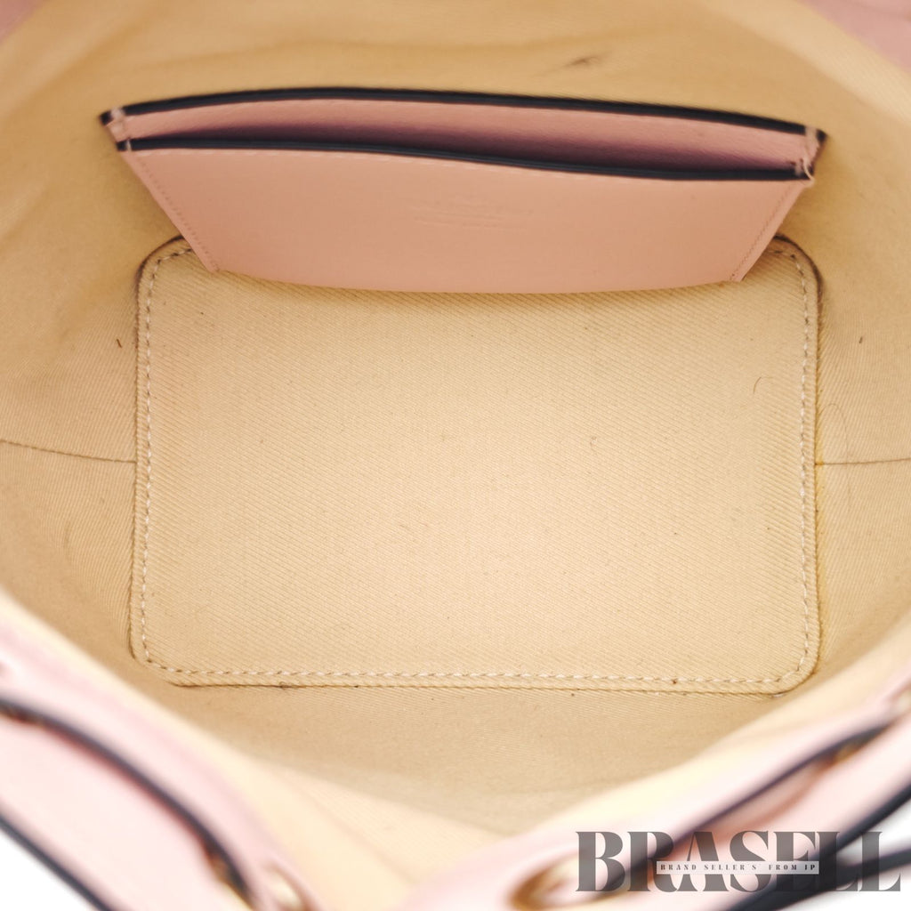 Valentino Garavani Pink Mini Bucket 2Way Handbag Shoulder Bag 【ImportFeeFREE】