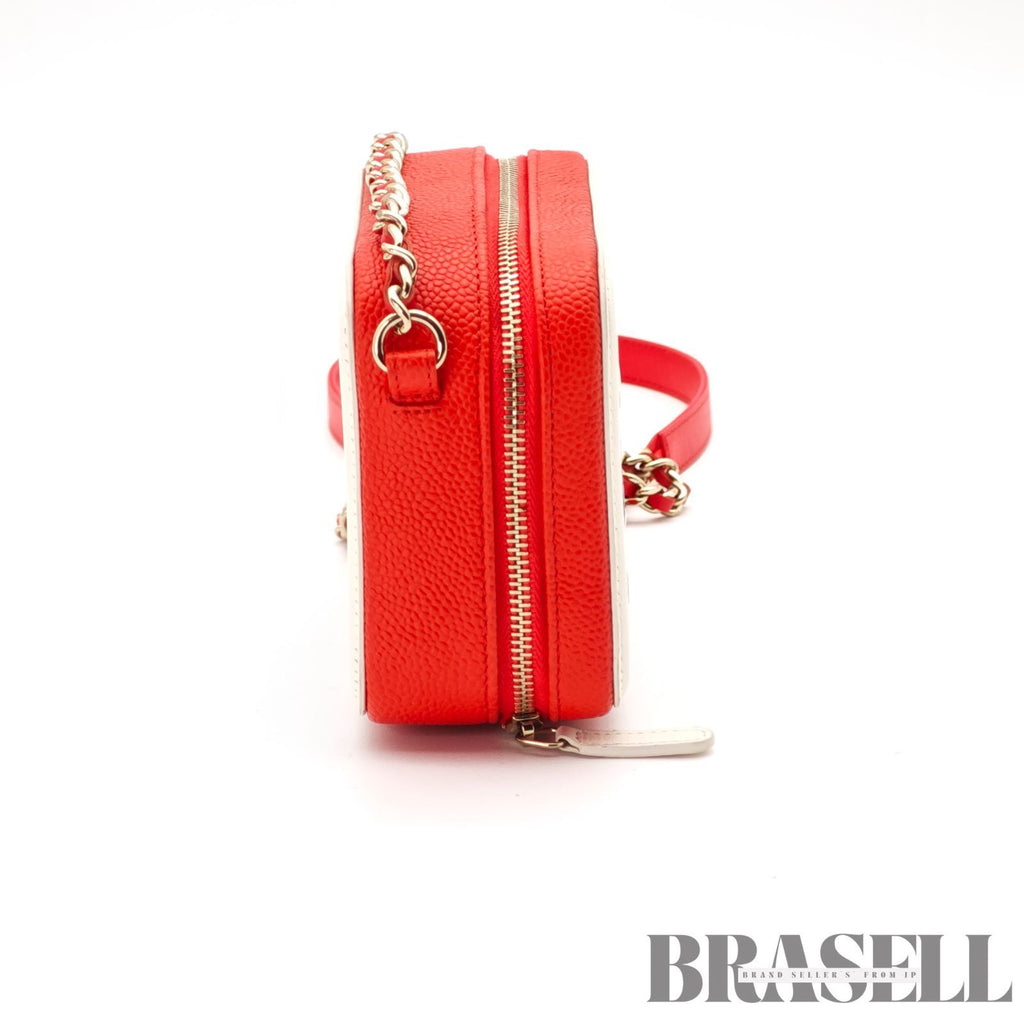 CHANEL CC Filigree Tricolor Mini Bag Red Blue White Coco Mark 【ImportFeeFREE】