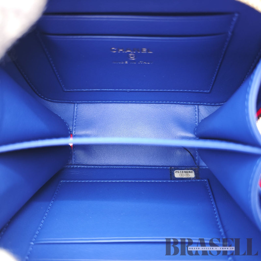 CHANEL CC Filigree Tricolor Mini Bag Red Blue White Coco Mark 【ImportFeeFREE】