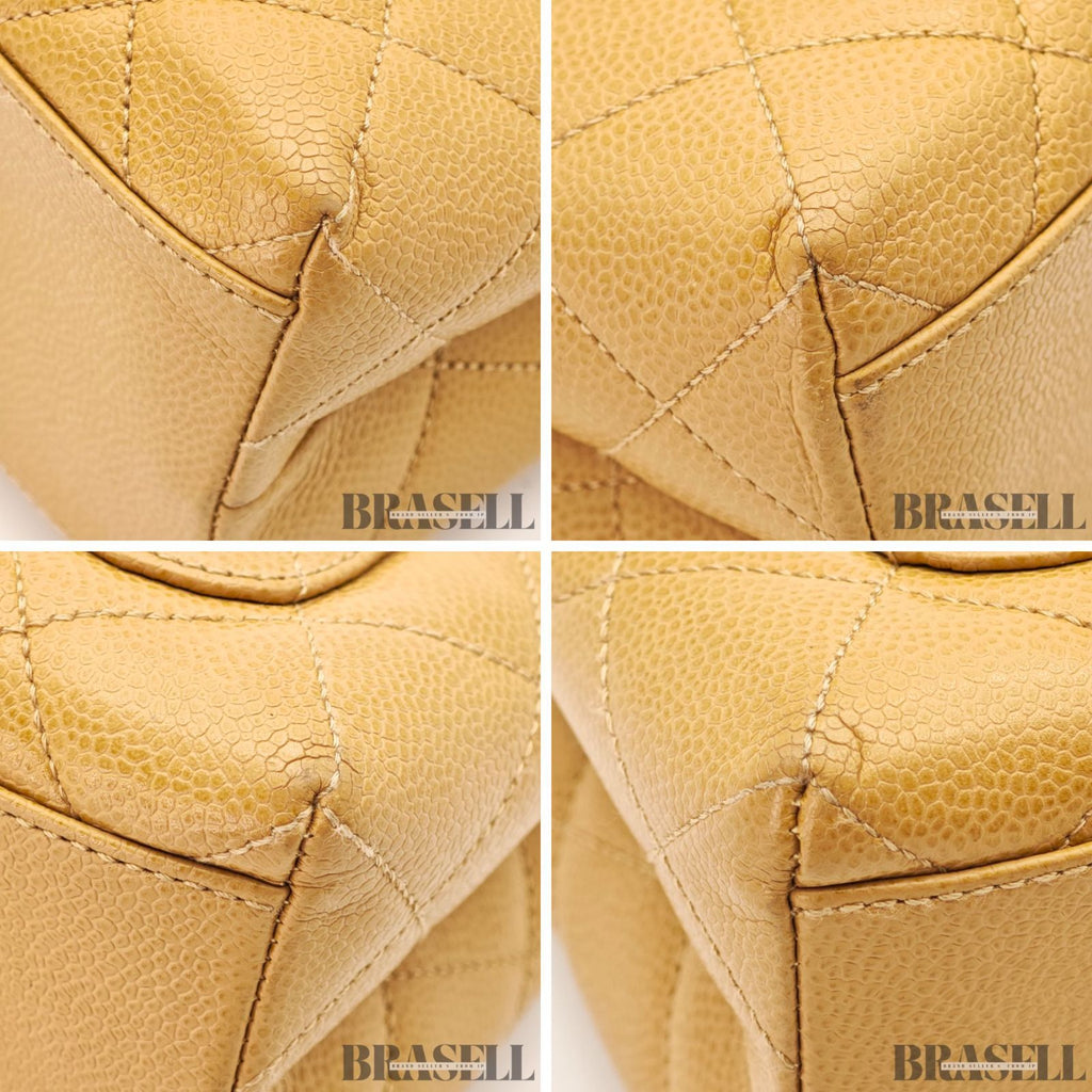 CHANEL Beige Top Handle Flap Bag Coco Mark Handbag Leather 【ImportFeeFREE】