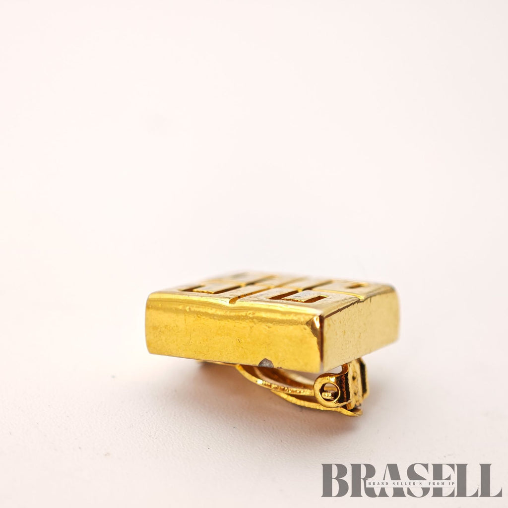 Givenchy Gold Tone Clip-On Earrings Vintage Fashion Jewelry【ImportFeeFREE】