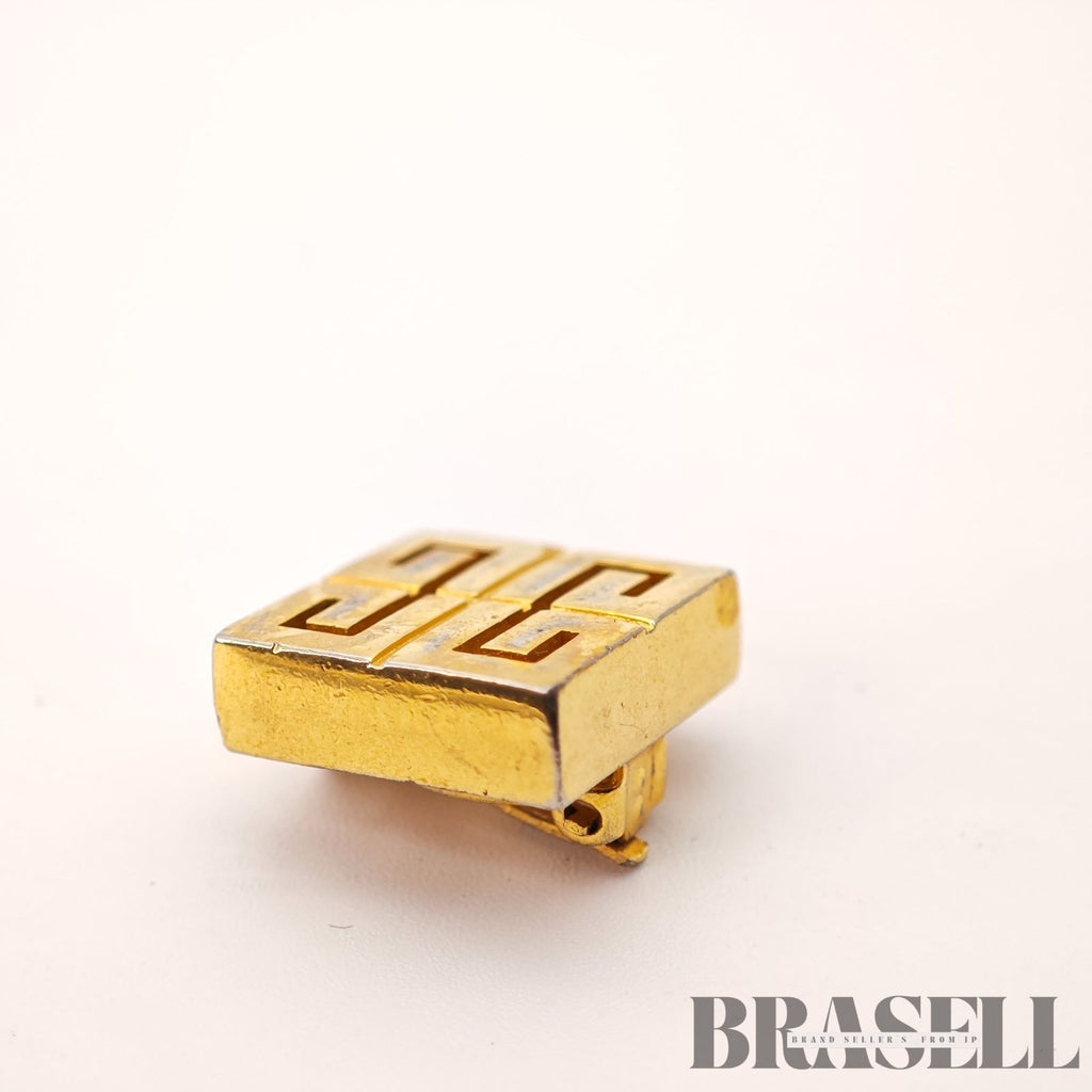 Givenchy Gold Tone Clip-On Earrings Vintage Fashion Jewelry【ImportFeeFREE】