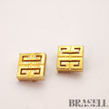 Givenchy Gold Tone Clip-On Earrings Vintage Fashion Jewelry【ImportFeeFREE】