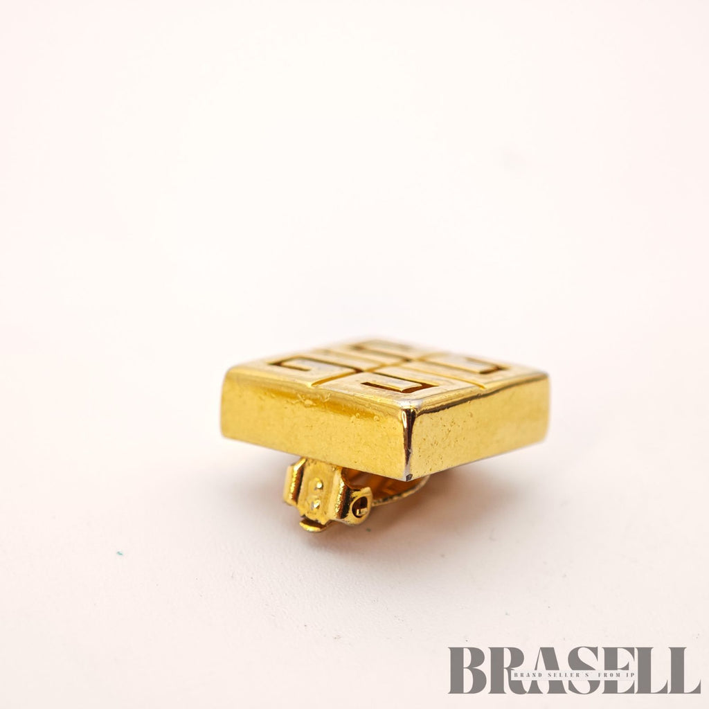 Givenchy Gold Tone Clip-On Earrings Vintage Fashion Jewelry【ImportFeeFREE】