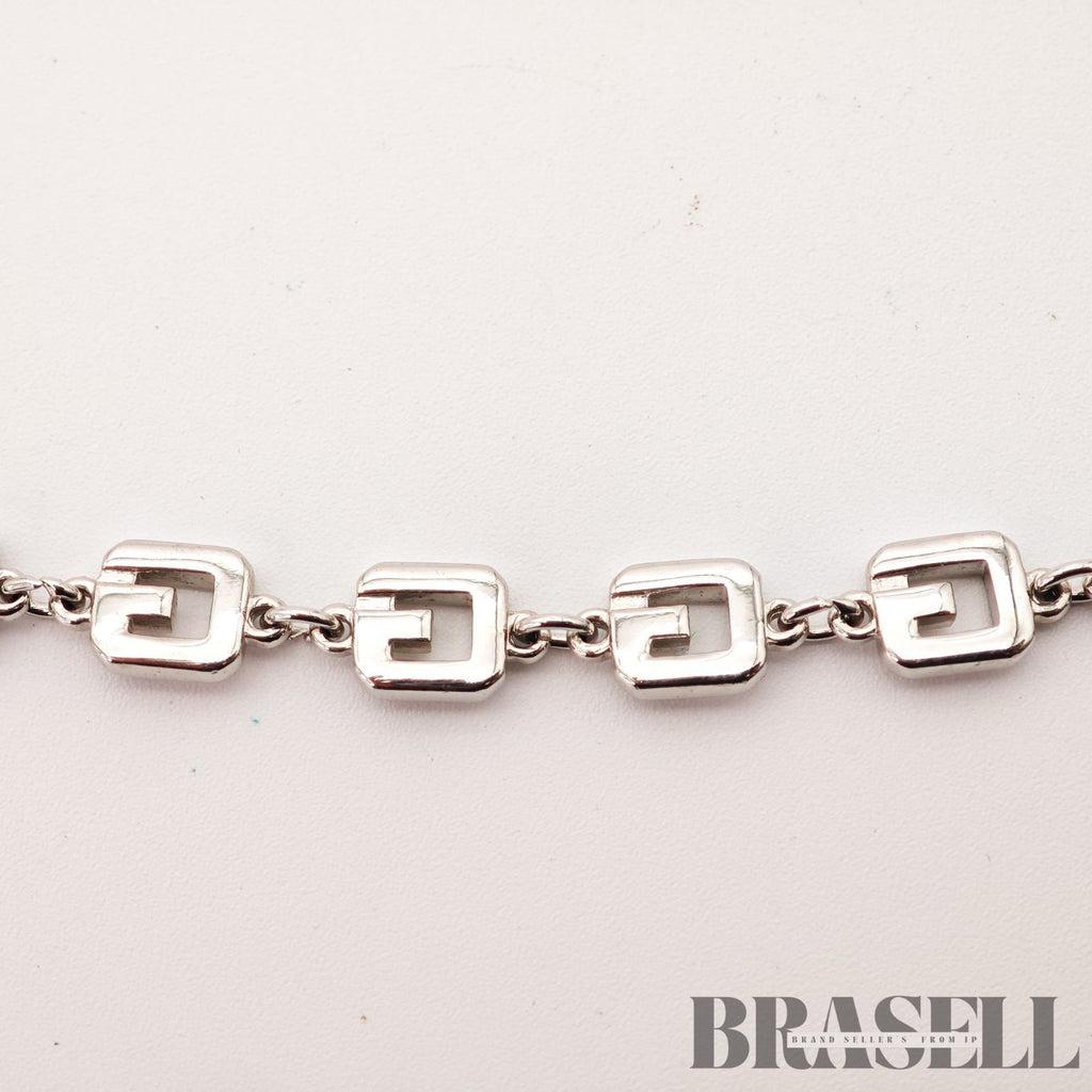 Givenchy Silver Tone Necklace Vintage Fashion Necklace【ImportFeeFREE】