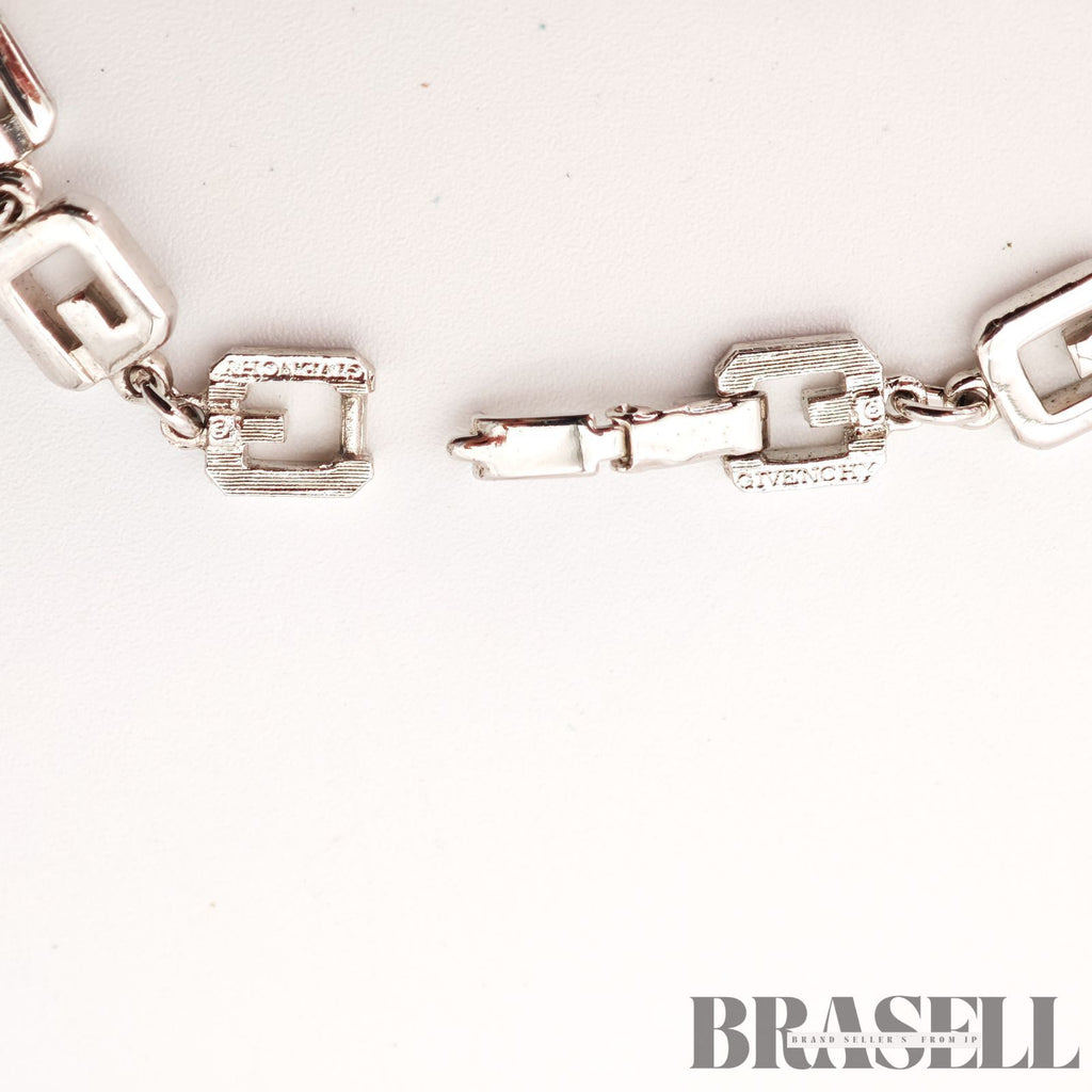 Givenchy Silver Tone Necklace Vintage Fashion Necklace【ImportFeeFREE】