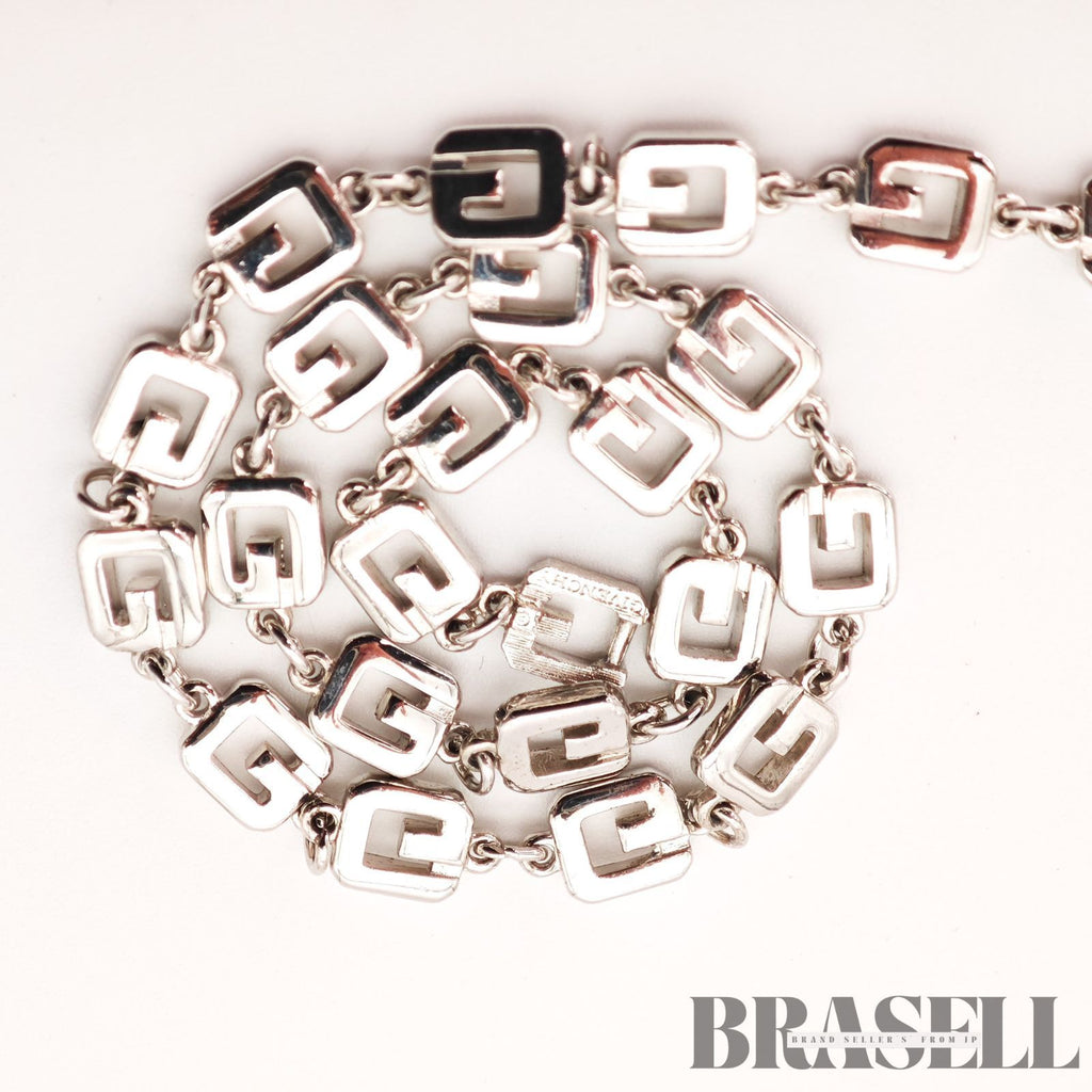 Givenchy Silver Tone Necklace Vintage Fashion Necklace【ImportFeeFREE】