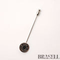 Hermes Sellier Pin Brooch Silver Tone Women's Signed Brooch【ImportFeeFREE】