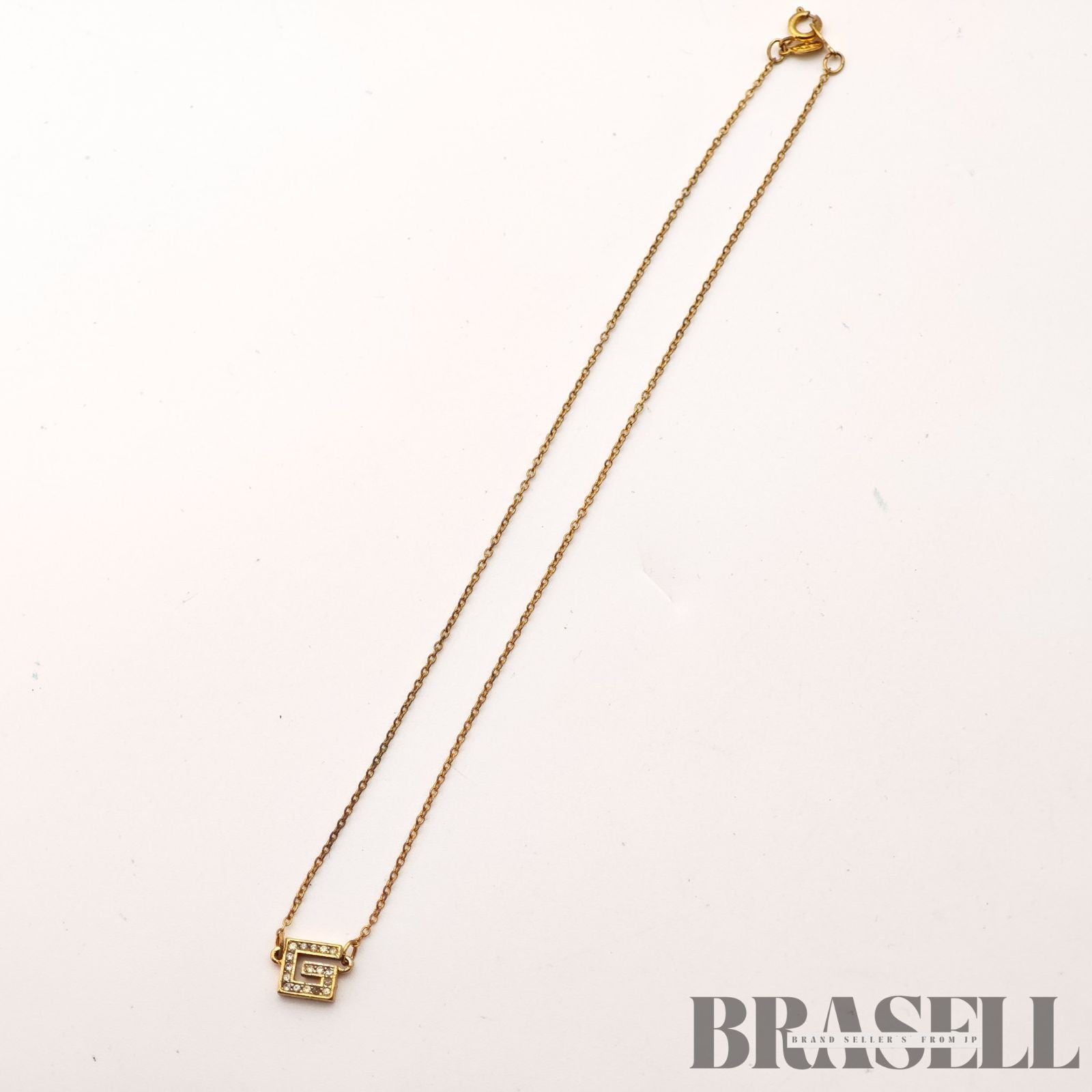 Givenchy G Logo Necklace Gold Tone Vintage Jewelry【ImportFeeFREE】