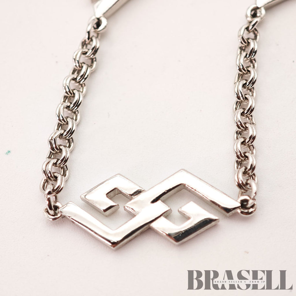 Givenchy G Logo Necklace Silver Tone Women's Vintage Necklace【ImportFeeFREE】