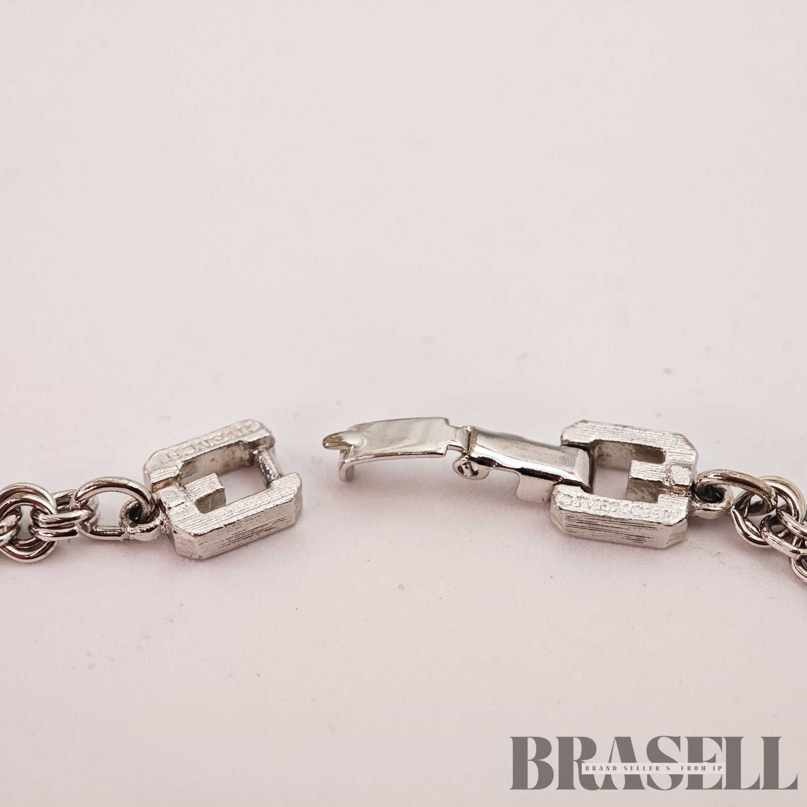 Givenchy G Logo Necklace Silver Tone Women's Vintage Necklace【ImportFeeFREE】