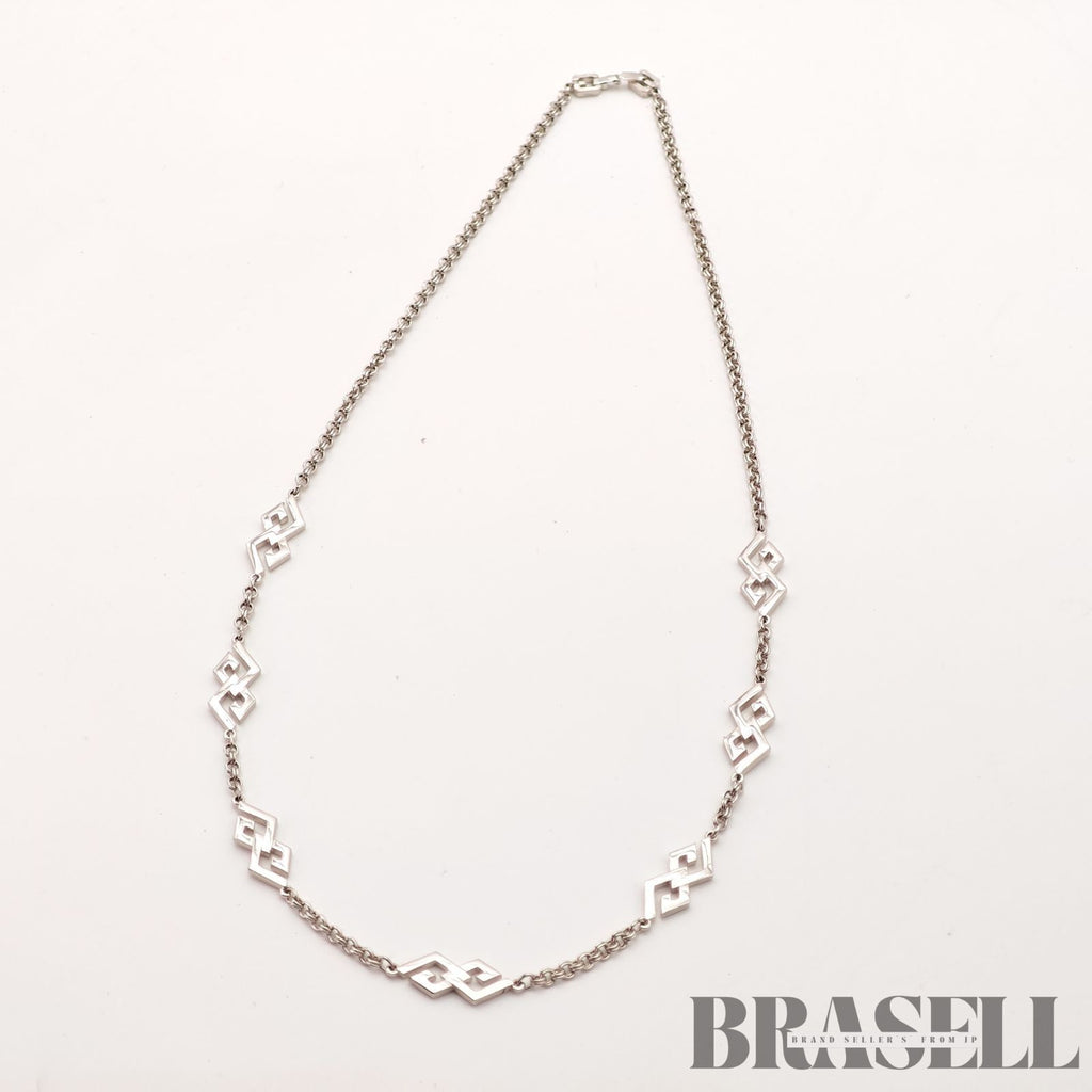 Givenchy G Logo Necklace Silver Tone Women's Vintage Necklace【ImportFeeFREE】