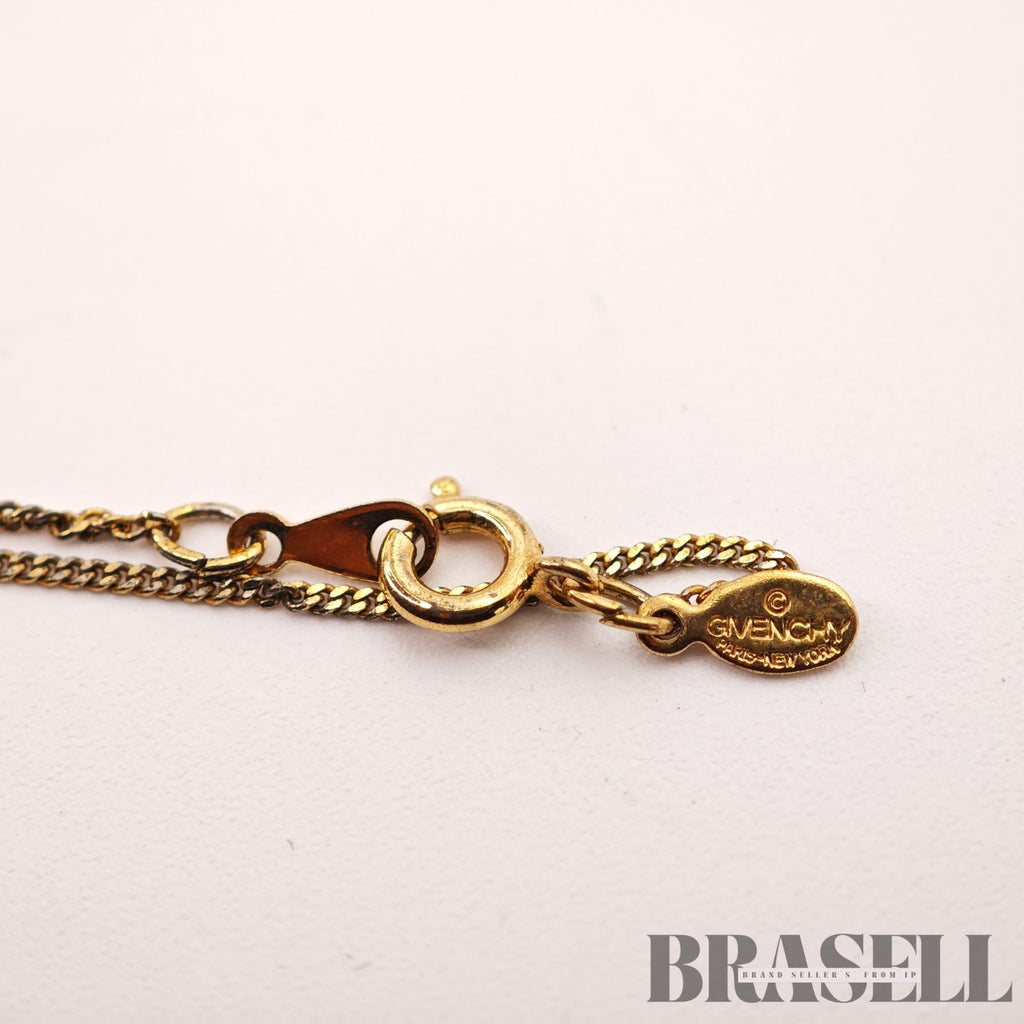 Givenchy G Logo Necklace Gold Tone Vintage Necklace【ImportFeeFREE】