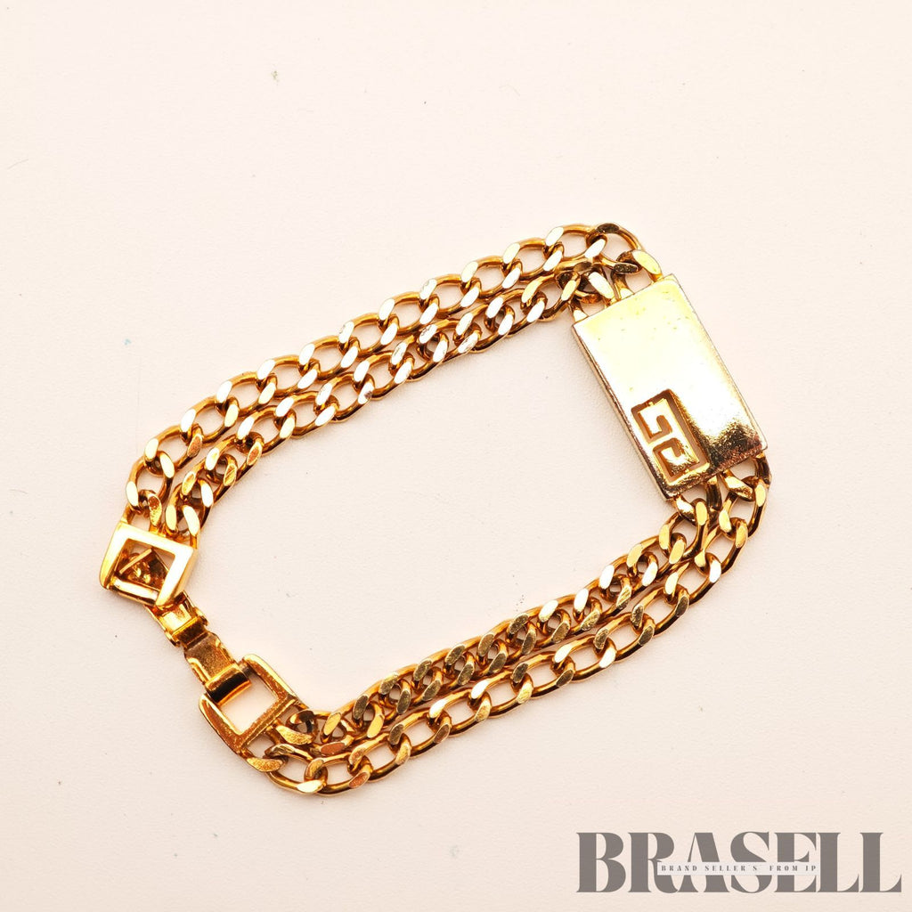 Givenchy Gold Tone Chain Bracelet G Logo Women's Vintage 【ImportFeeFREE】