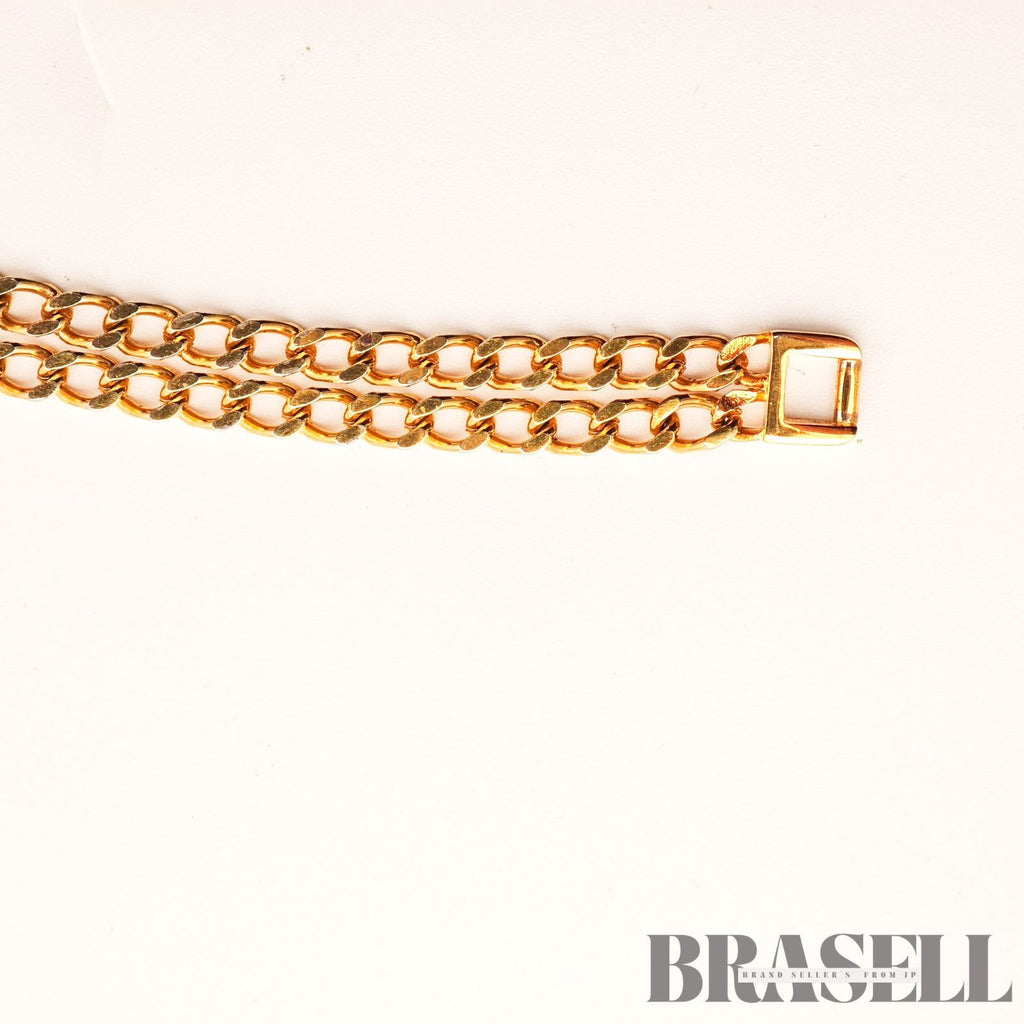 Givenchy Gold Tone Chain Bracelet G Logo Women's Vintage 【ImportFeeFREE】