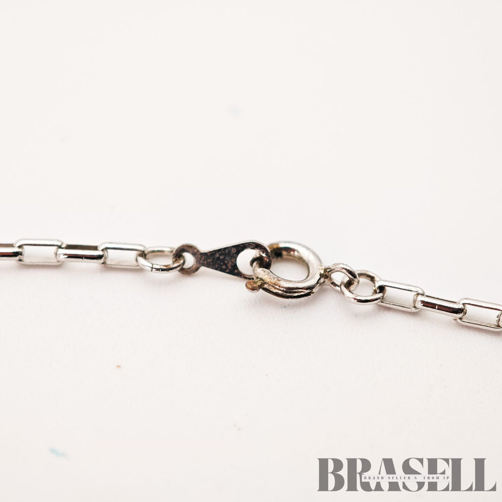 Givenchy G Logo Rhinestone Silver Tone Necklace Women's 【ImportFeeFREE】