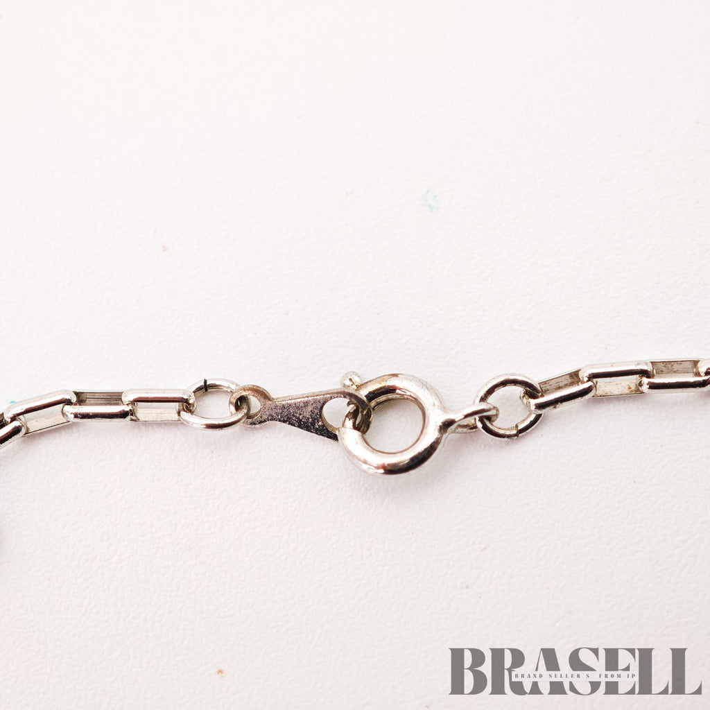 Givenchy G Logo Rhinestone Silver Tone Necklace Women's 【ImportFeeFREE】