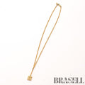 Givenchy G Logo Rhinestone Gold Tone Necklace Vintage 【ImportFeeFREE】