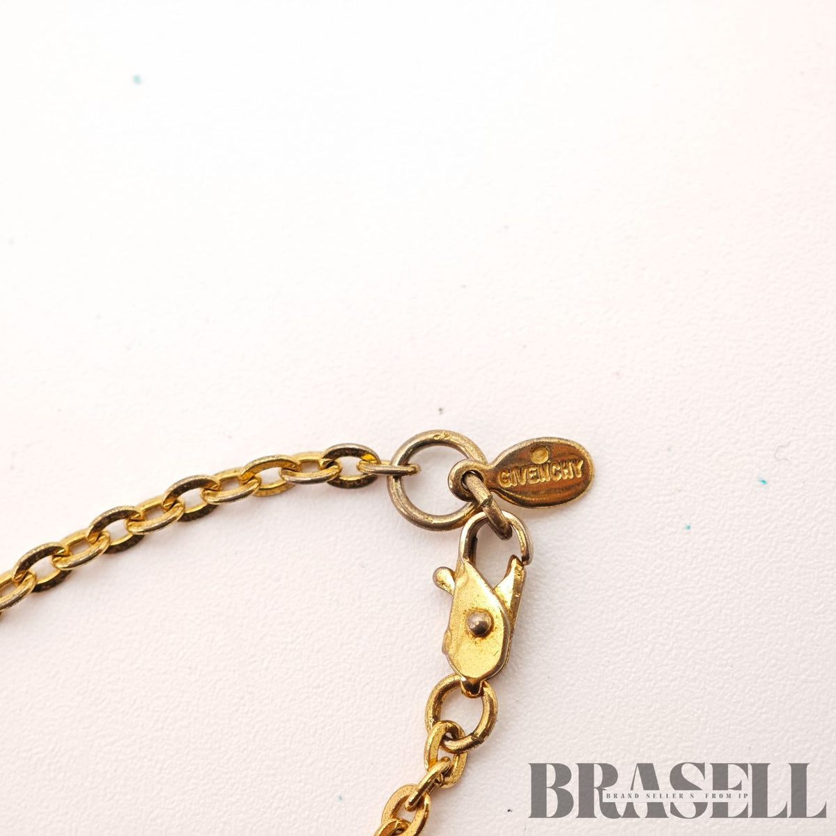 Givenchy G Logo Rhinestone Gold Tone Necklace Vintage 【ImportFeeFREE】