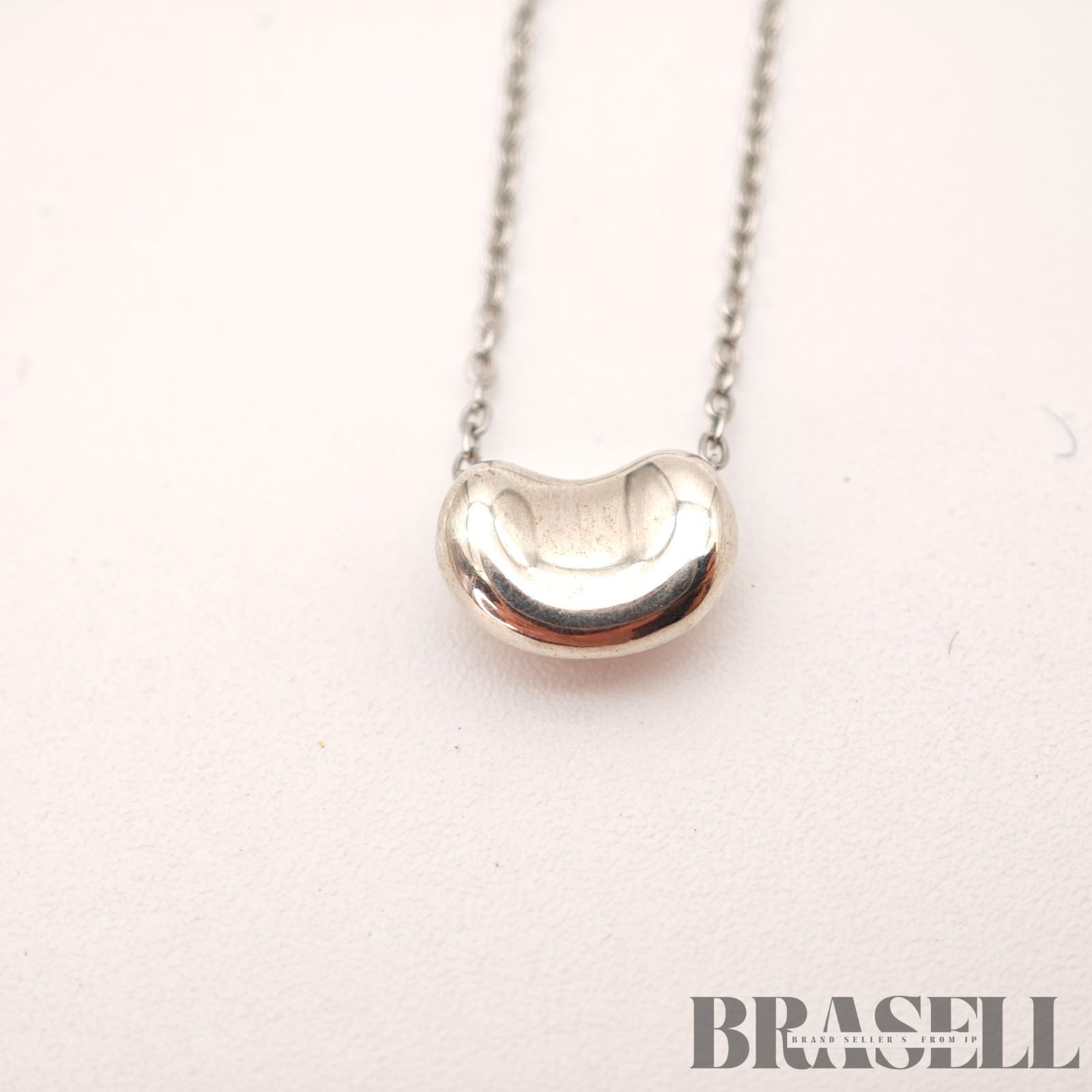 Tiffany & Co. Elsa Peretti Bean Necklace Sterling 47cm【ImportFeeFREE】