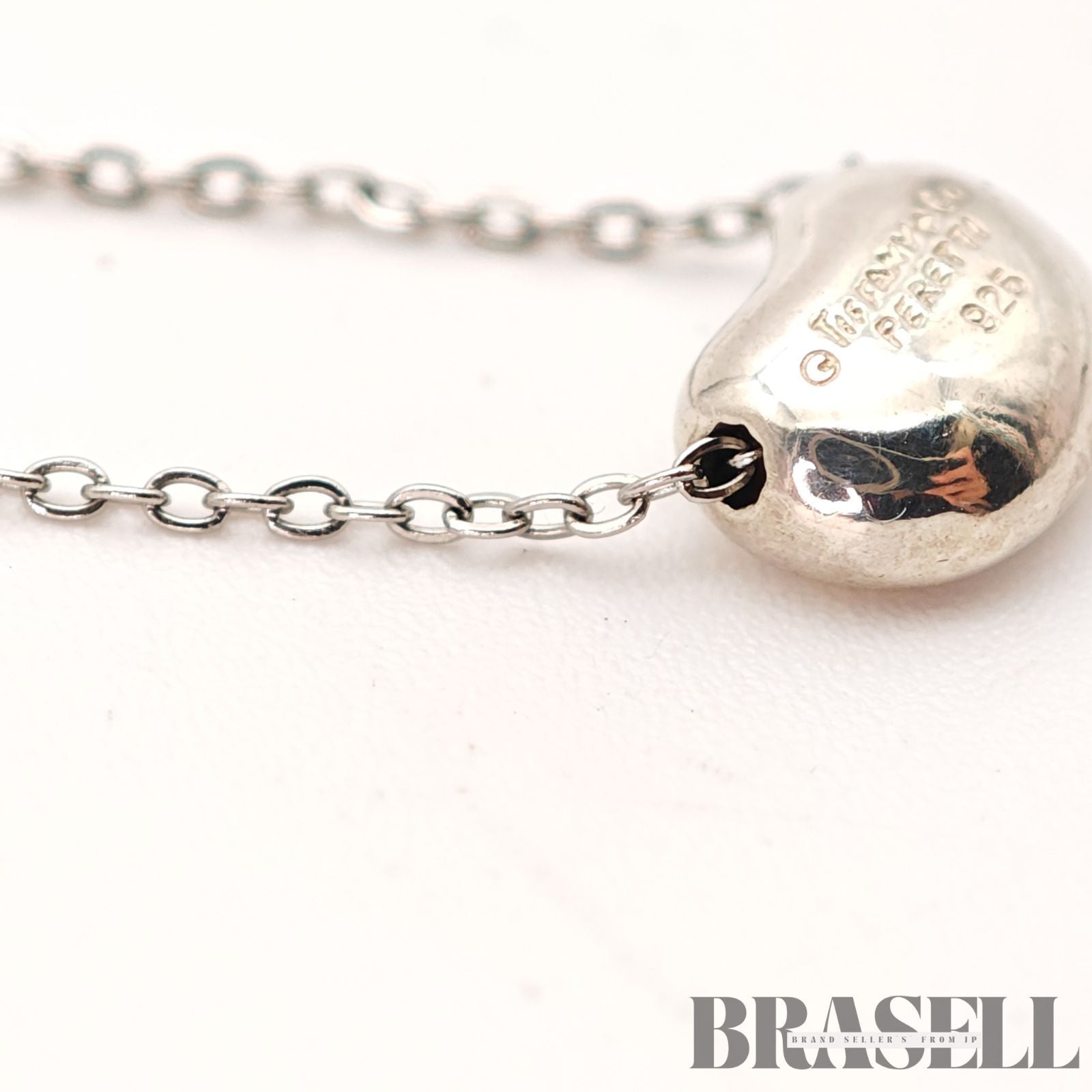 Tiffany & Co. Elsa Peretti Bean Necklace Sterling 47cm【ImportFeeFREE】