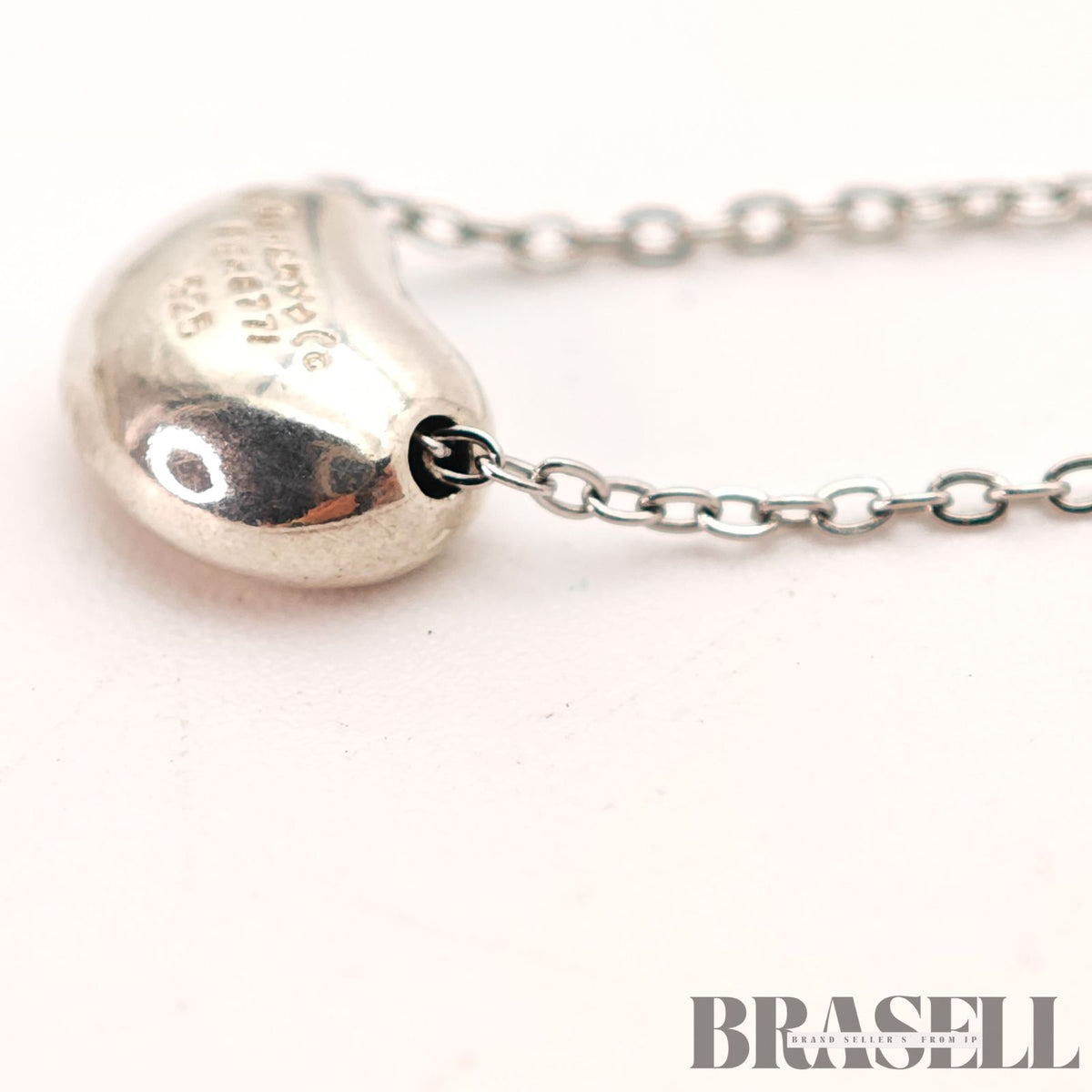 Tiffany & Co. Elsa Peretti Bean Necklace Sterling 47cm【ImportFeeFREE】