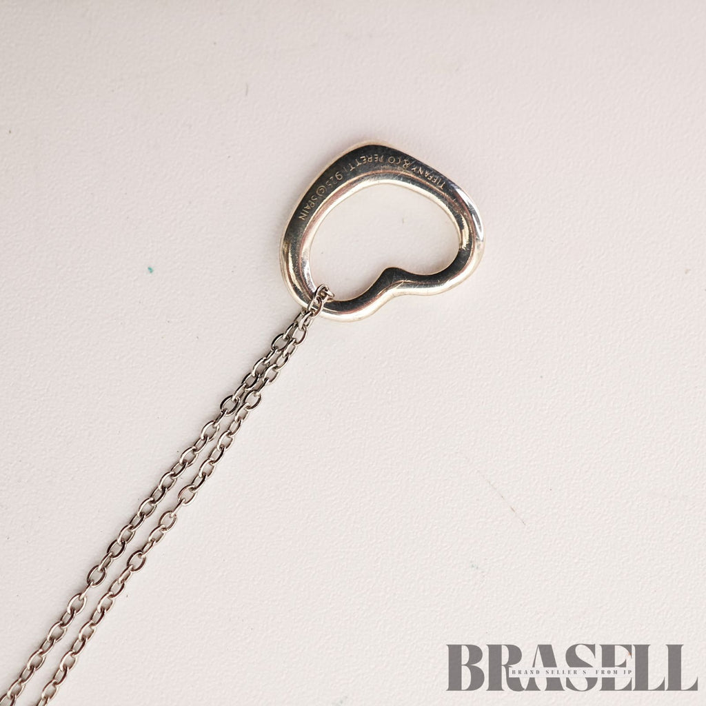 Tiffany & Co. Open Heart Necklace Sterling Silver Necklace【ImportFeeFREE】