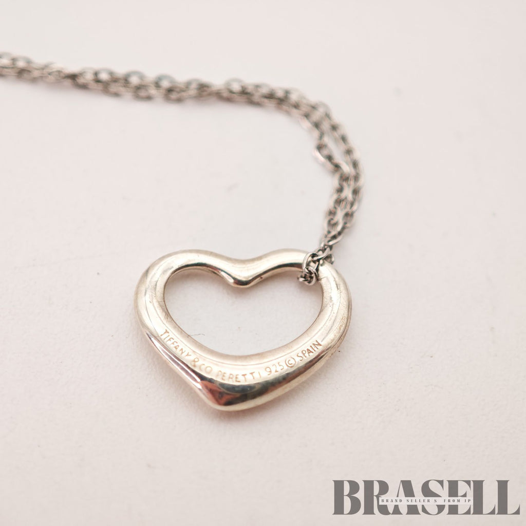 Tiffany & Co. Open Heart Necklace Sterling Silver Necklace【ImportFeeFREE】