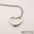 Tiffany & Co. Open Heart Necklace Sterling Silver Necklace【ImportFeeFREE】