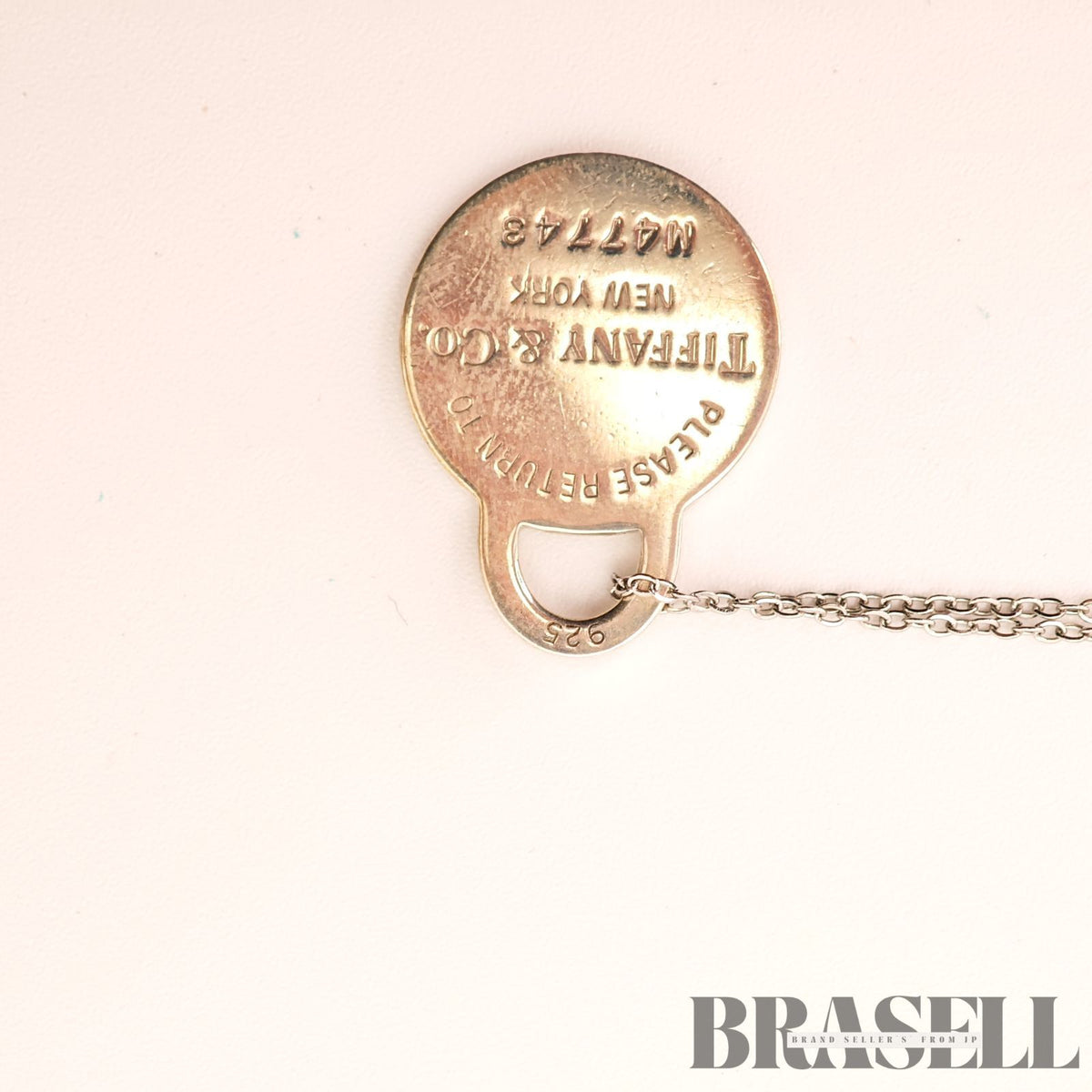 Tiffany & Co. Return to Tiffany Round Tag Necklace Sterling 【ImportFeeFREE】