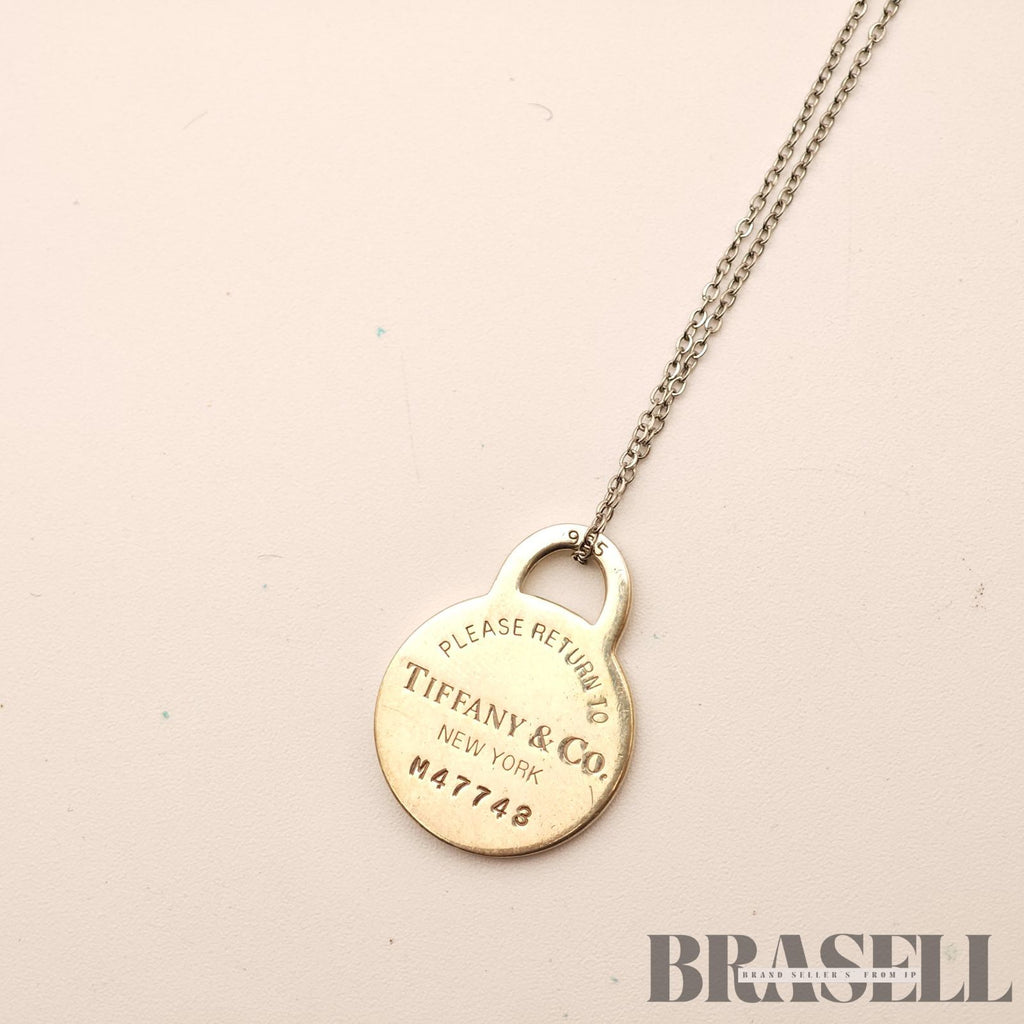 Tiffany & Co. Return to Tiffany Round Tag Necklace Sterling 【ImportFeeFREE】