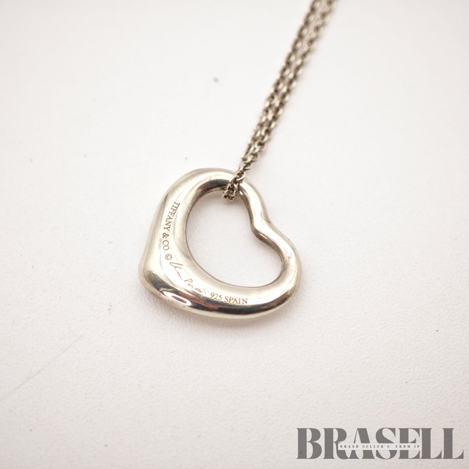Tiffany & Co. Open Heart Necklace Sterling Silver 【ImportFeeFREE】