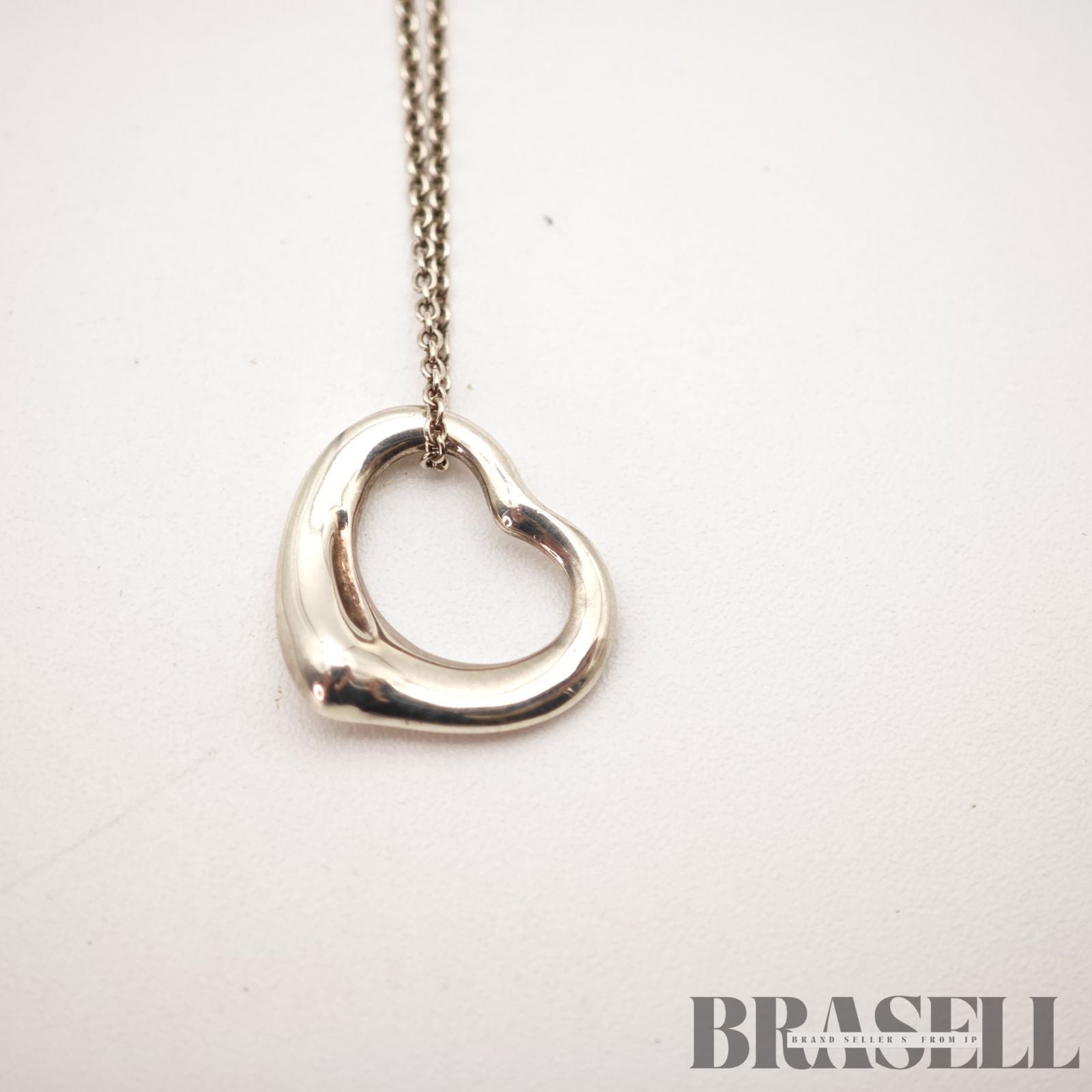 Tiffany & Co. Open Heart Necklace Sterling Silver 【ImportFeeFREE】