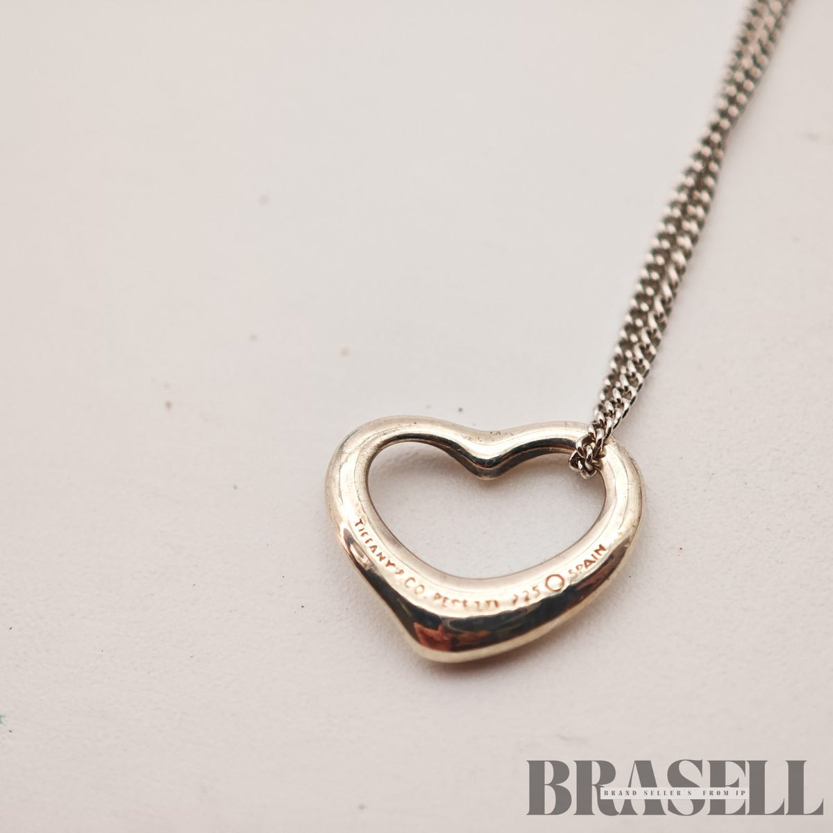 Tiffany & Co. Open Heart Necklace Sterling Silver 【ImportFeeFREE】