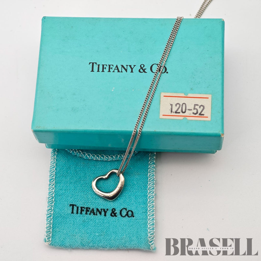 Tiffany & Co. Open Heart Necklace Sterling Silver 【ImportFeeFREE】