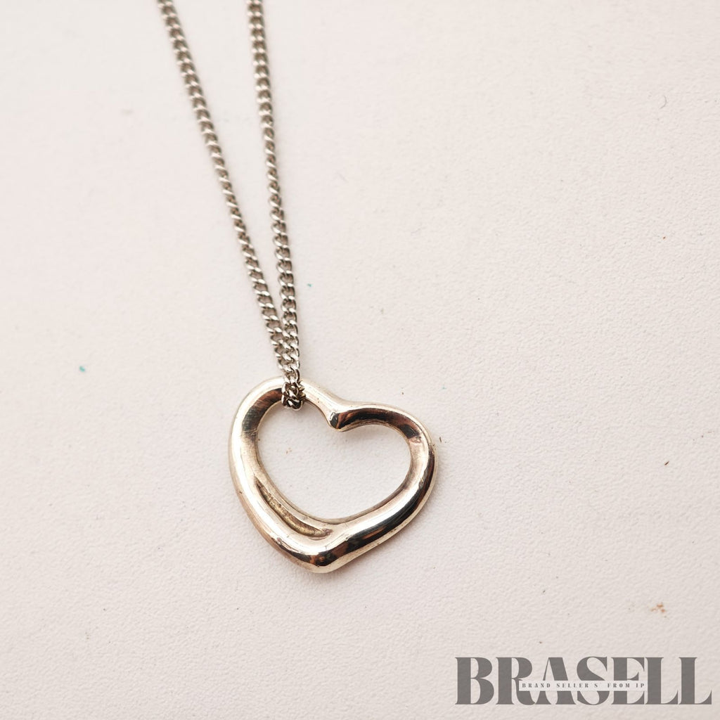 Tiffany & Co. Open Heart Necklace Sterling Silver 【ImportFeeFREE】