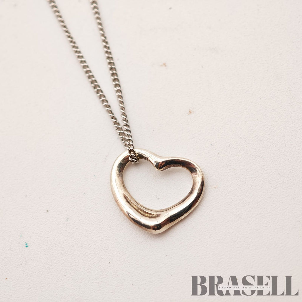 Tiffany & Co. Open Heart Necklace Sterling Silver 【ImportFeeFREE】
