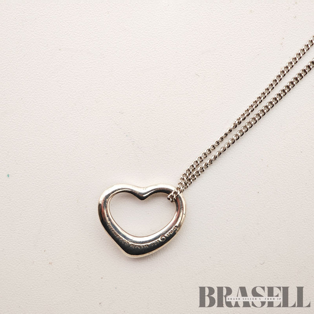 Tiffany & Co. Open Heart Necklace Sterling Silver 【ImportFeeFREE】