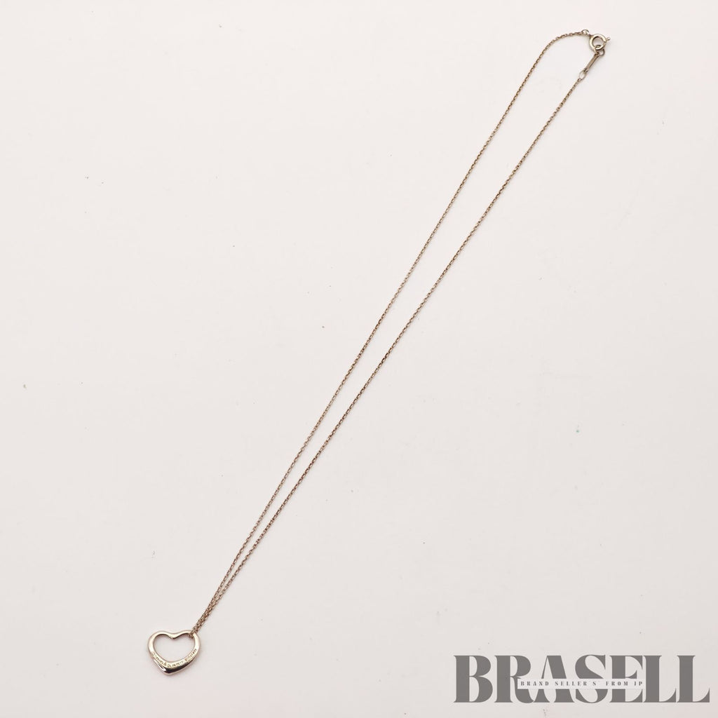 Tiffany & Co. Open Heart Necklace Sterling Silver 45cm【ImportFeeFREE】