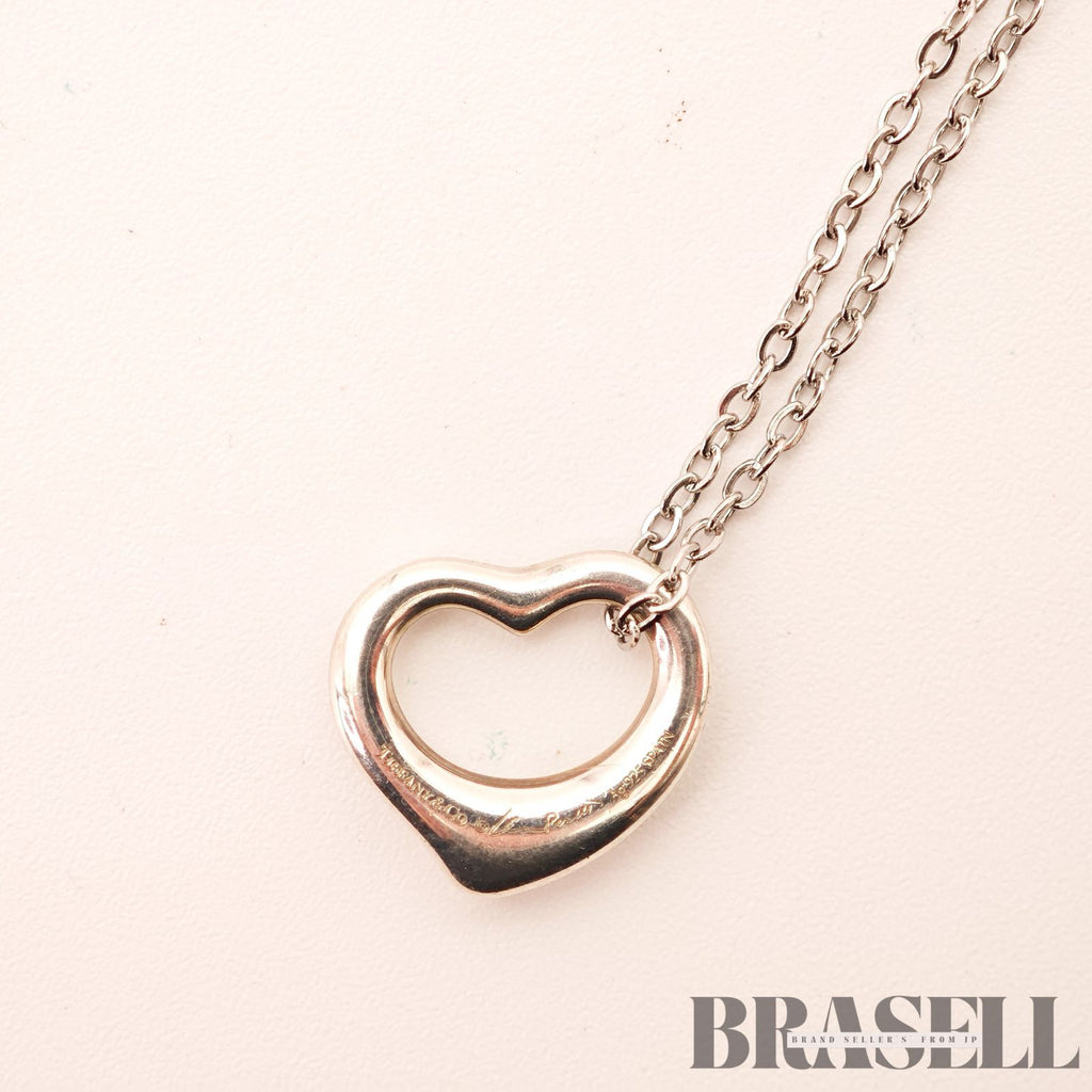 Tiffany & Co. Open Heart Necklace Sterling Necklace 45.5cm【ImportFeeFREE】