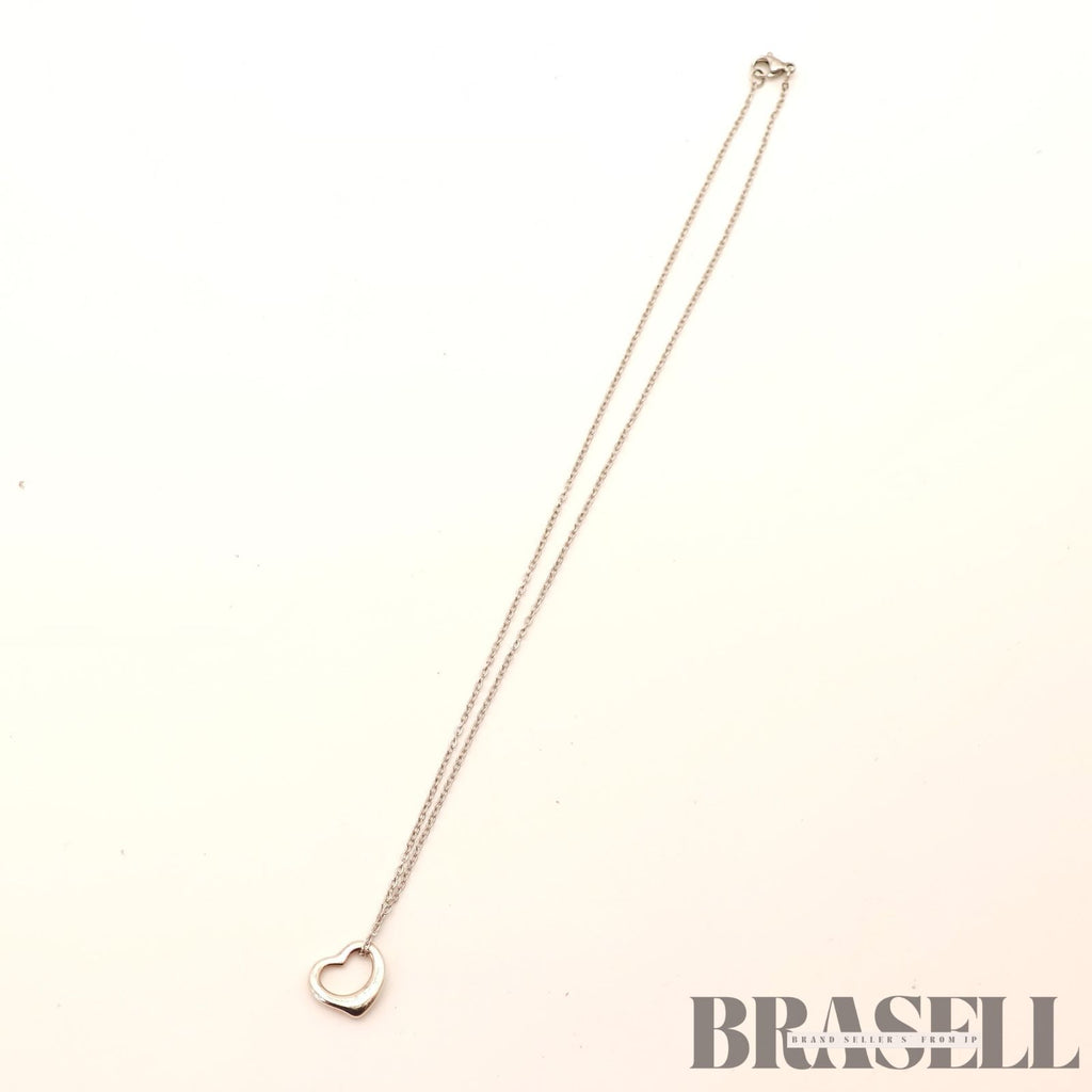 Tiffany & Co. Open Heart Necklace Sterling Necklace 45.5cm【ImportFeeFREE】