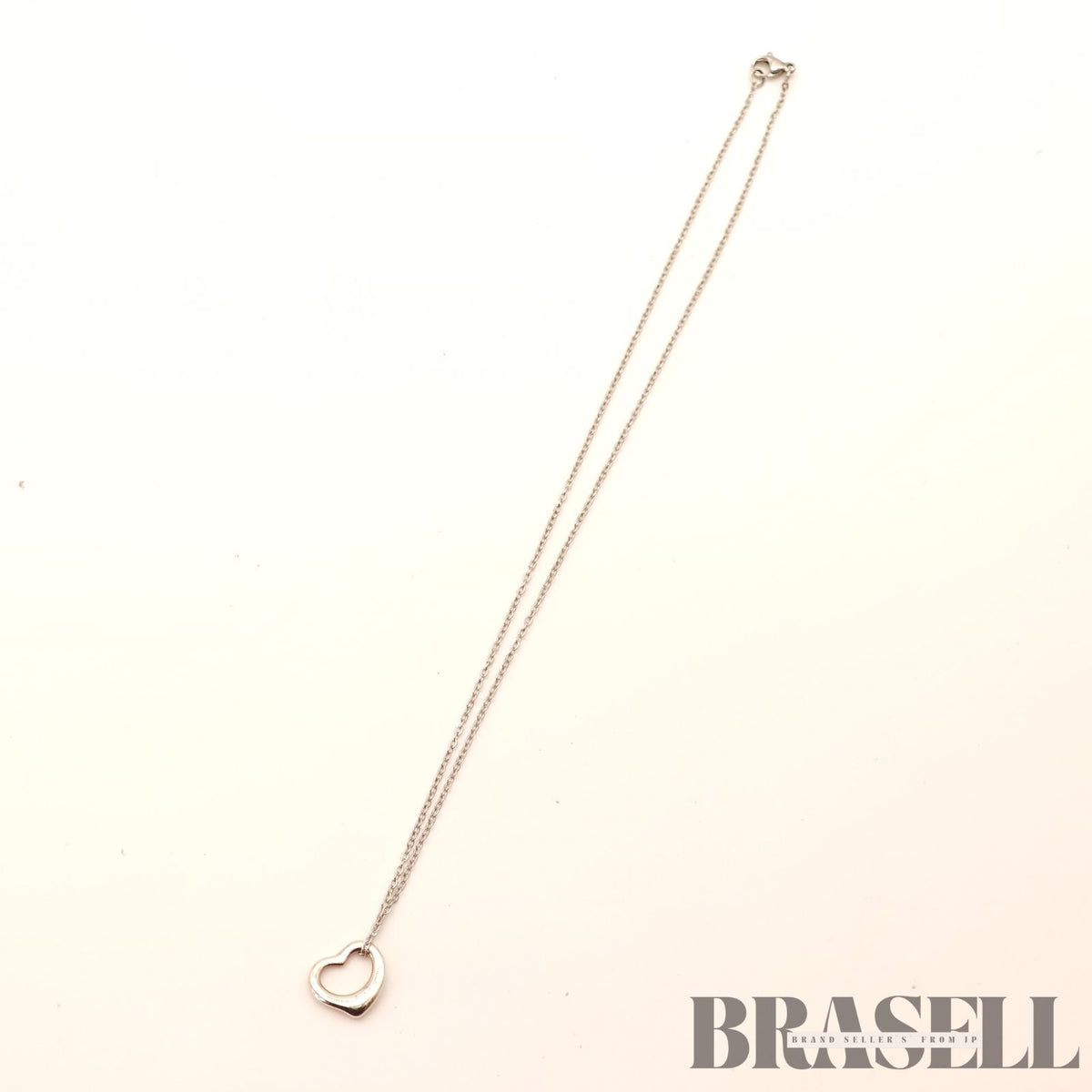 Tiffany & Co. Open Heart Necklace Sterling Necklace 45.5cm【ImportFeeFREE】