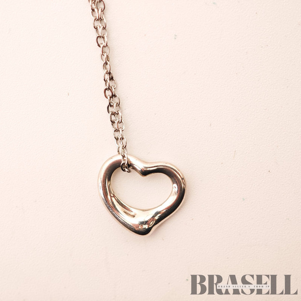 Tiffany & Co. Open Heart Necklace Sterling Necklace 45.5cm【ImportFeeFREE】