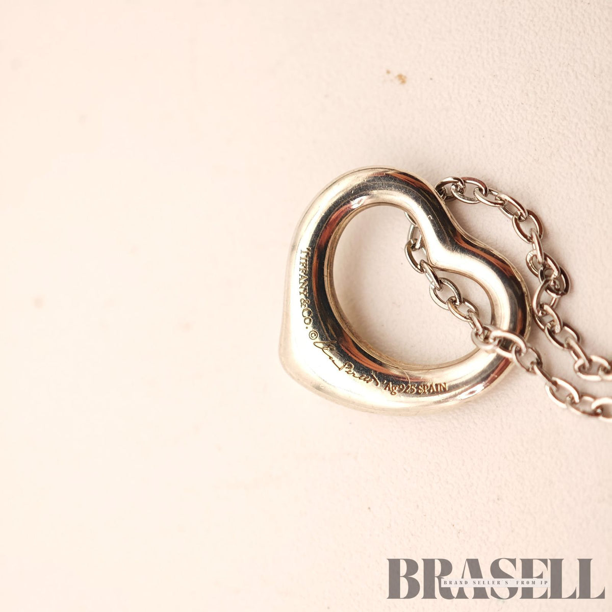 Tiffany & Co. Open Heart Necklace Sterling Necklace 45.5cm【ImportFeeFREE】