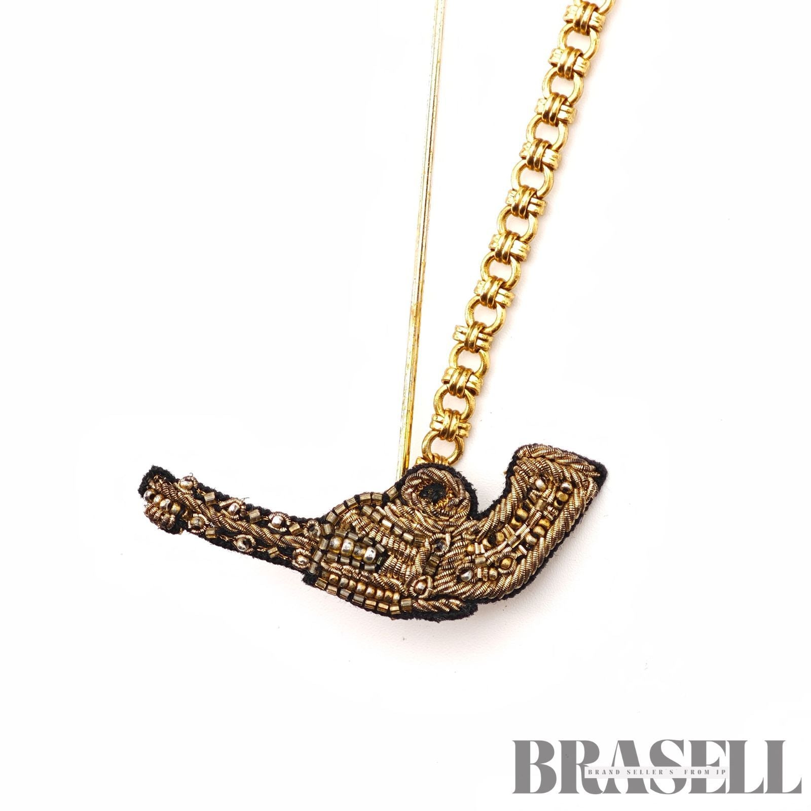 Dolce & Gabbana Jewel Gun Brooch Gold Tone Pin Badge 【ImportFeeFREE】